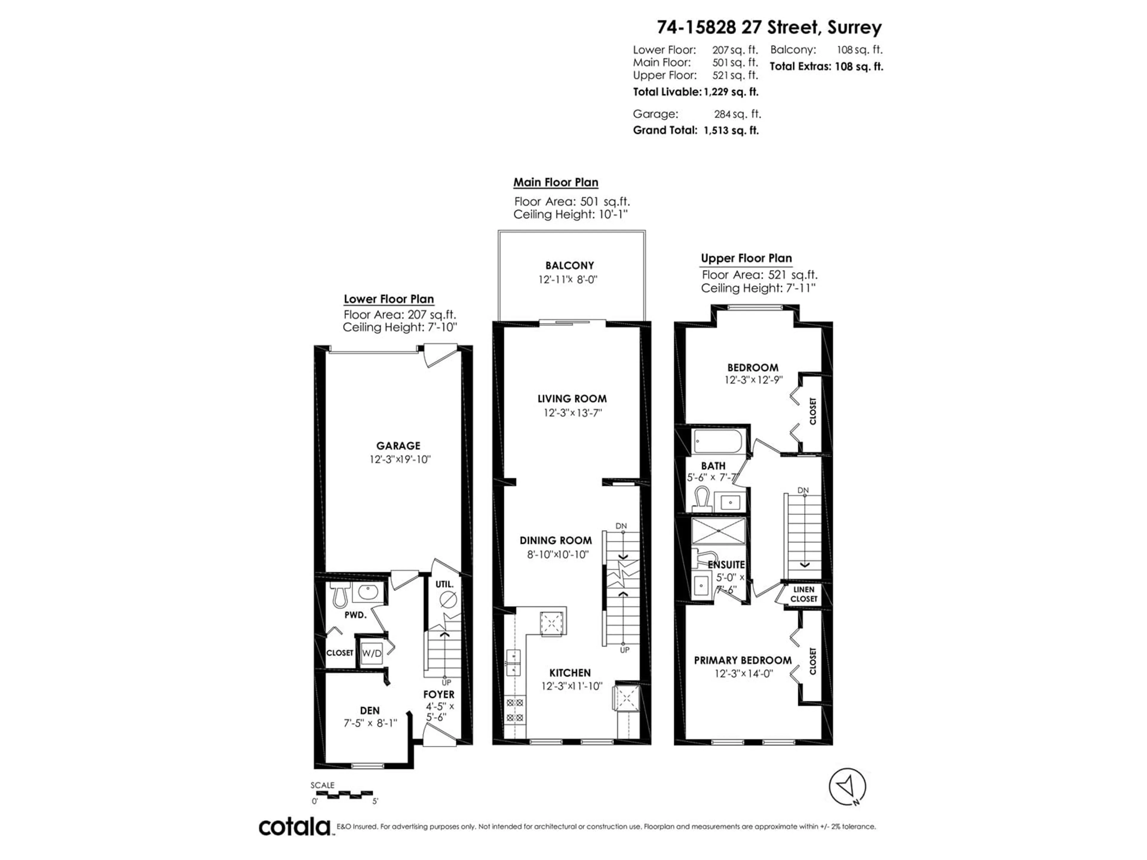 Floor plan for 74 - 15828 27, Surrey British Columbia V3Z0X4