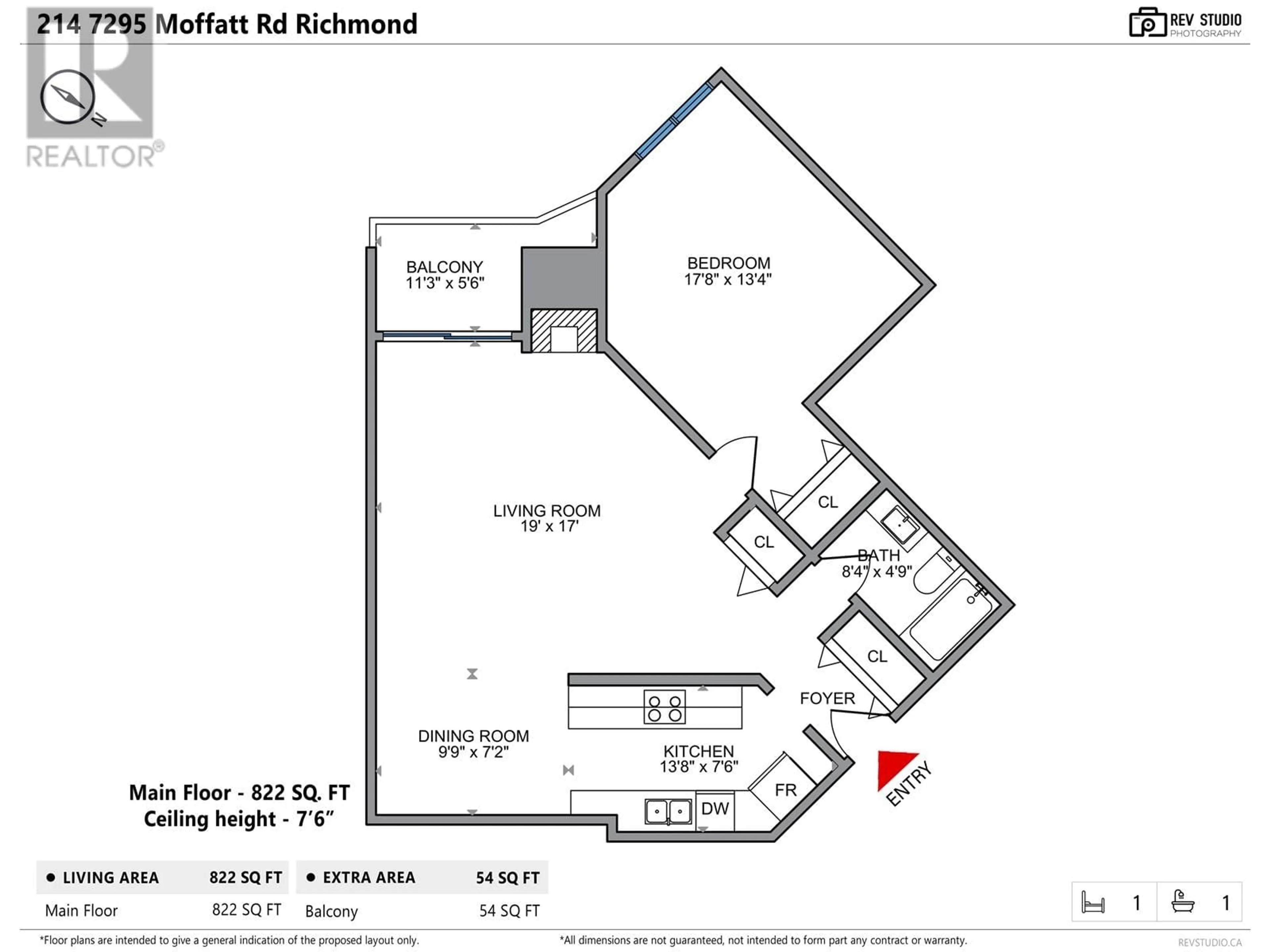 Floor plan for 214 7295 MOFFATT ROAD, Richmond British Columbia V6Y3E5