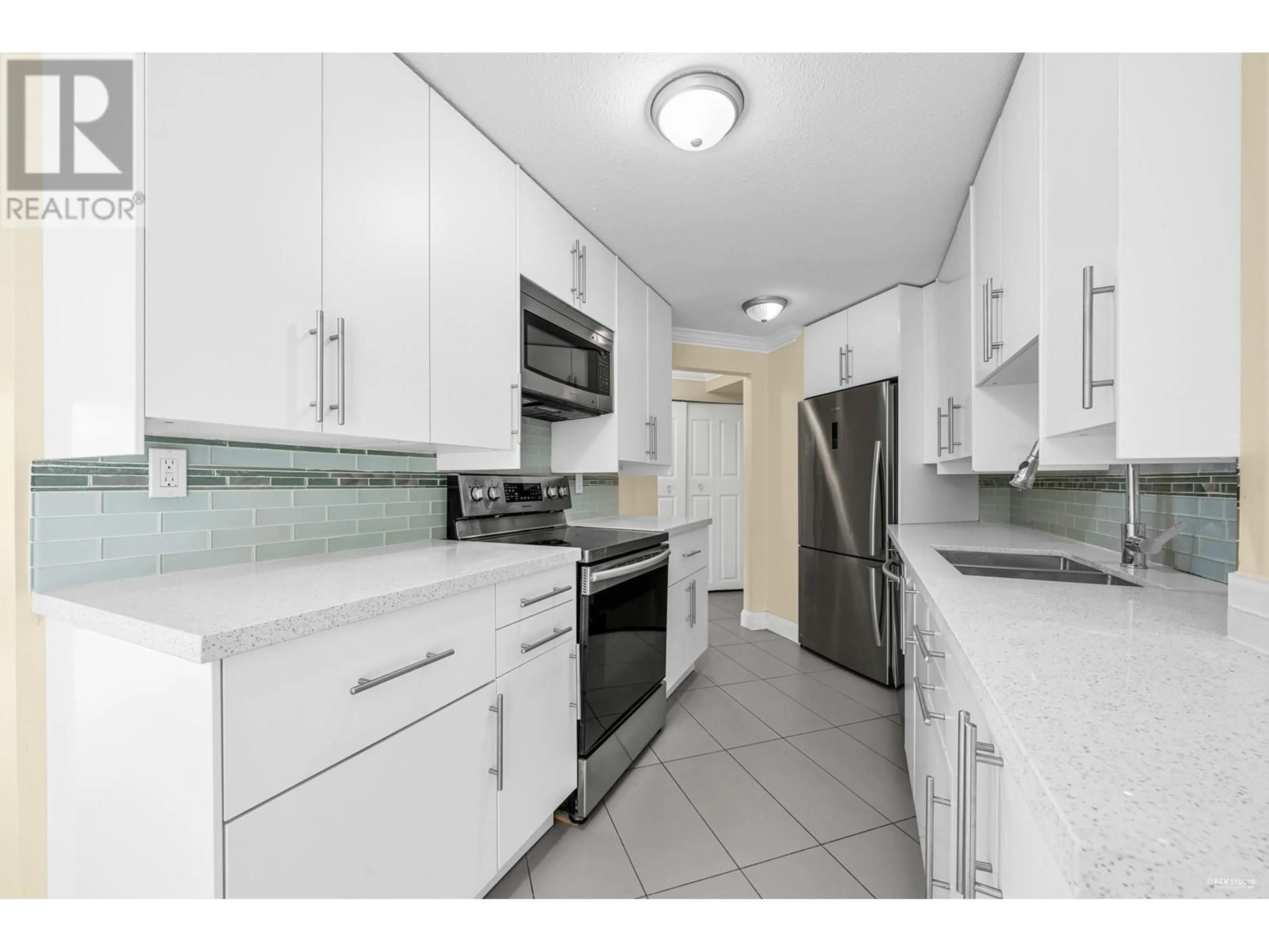 Standard kitchen, ceramic/tile floor for 214 7295 MOFFATT ROAD, Richmond British Columbia V6Y3E5