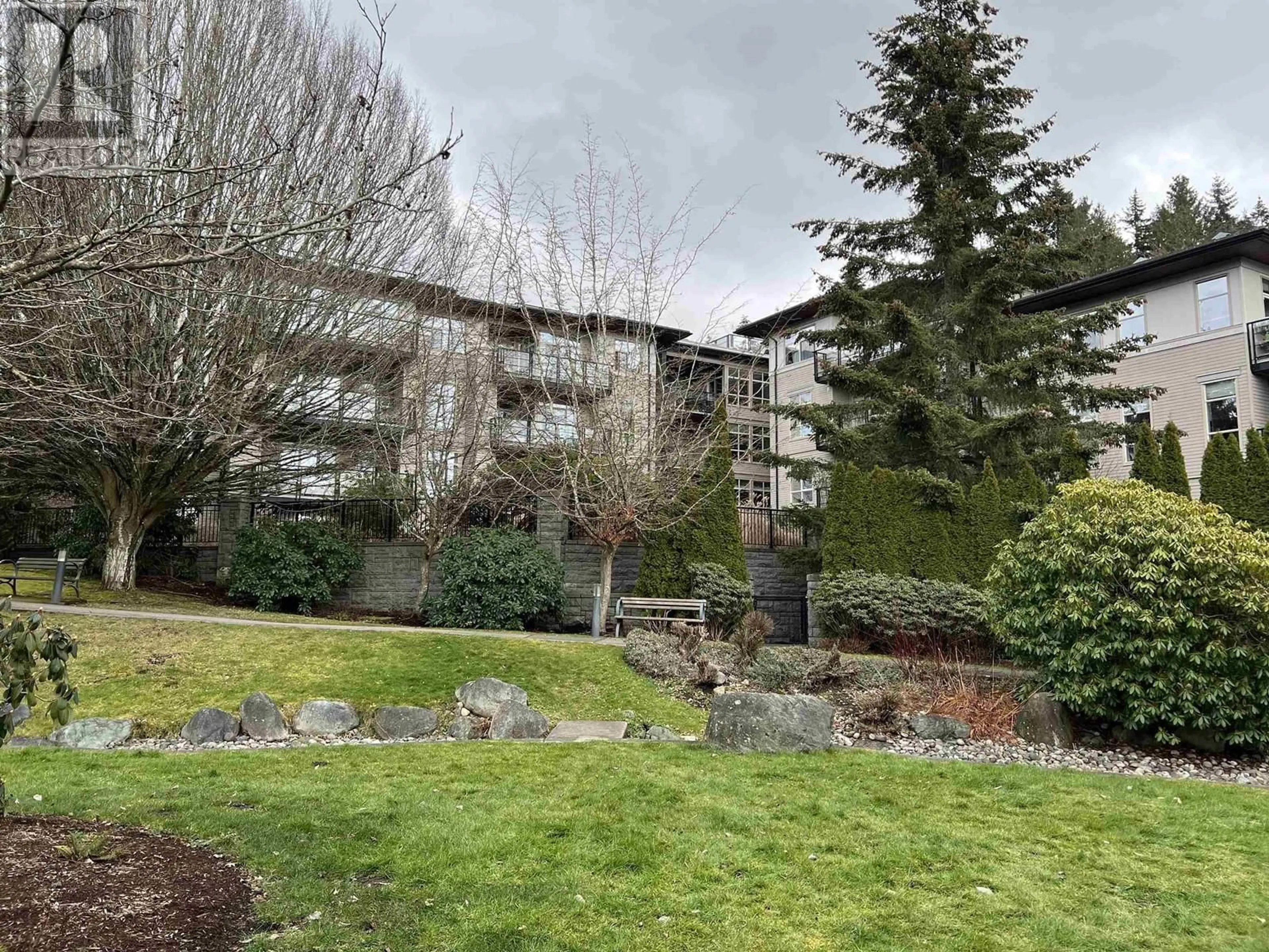 A pic from outside/outdoor area/front of a property/back of a property/a pic from drone, mountain view for 307 6333 LARKIN DRIVE, Vancouver British Columbia V6T0A7