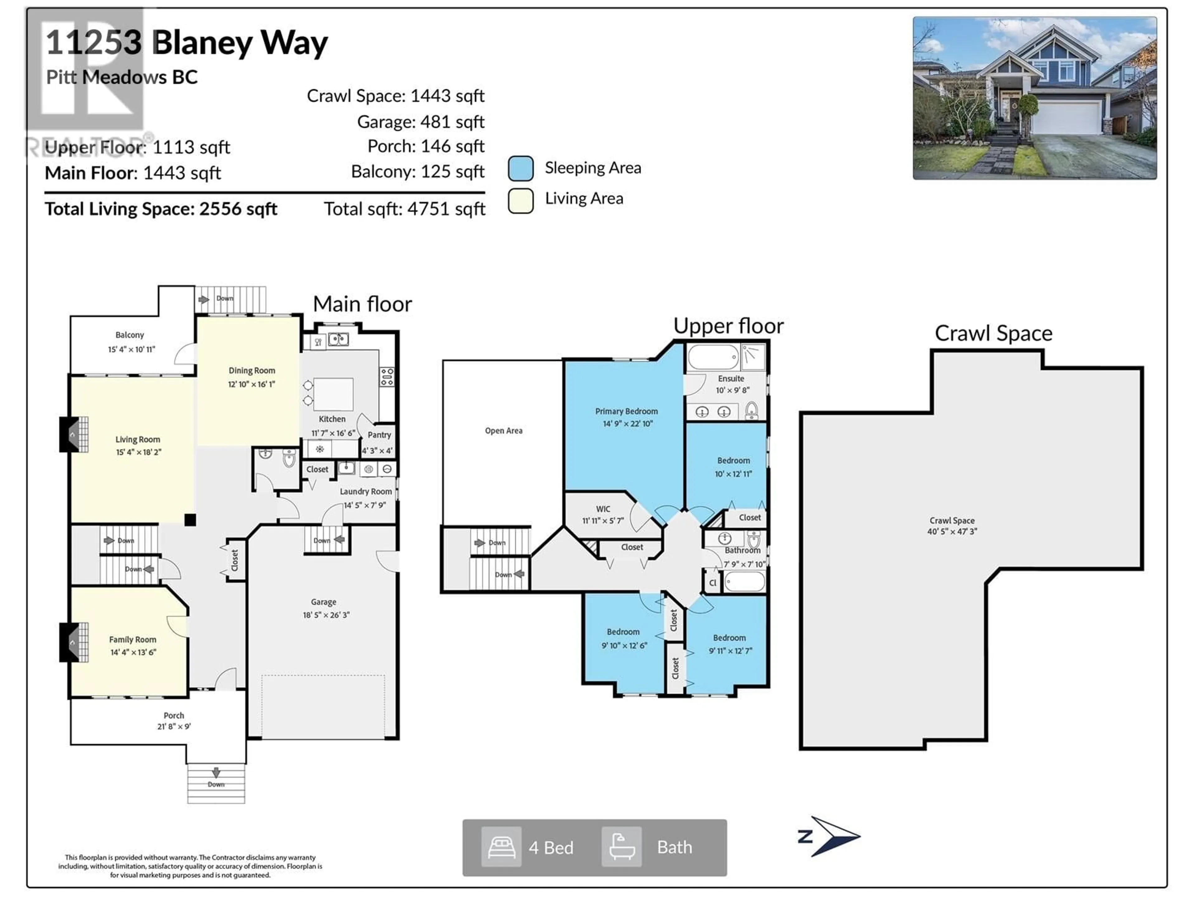 Floor plan for 11253 BLANEY WAY, Pitt Meadows British Columbia V3Y2V3