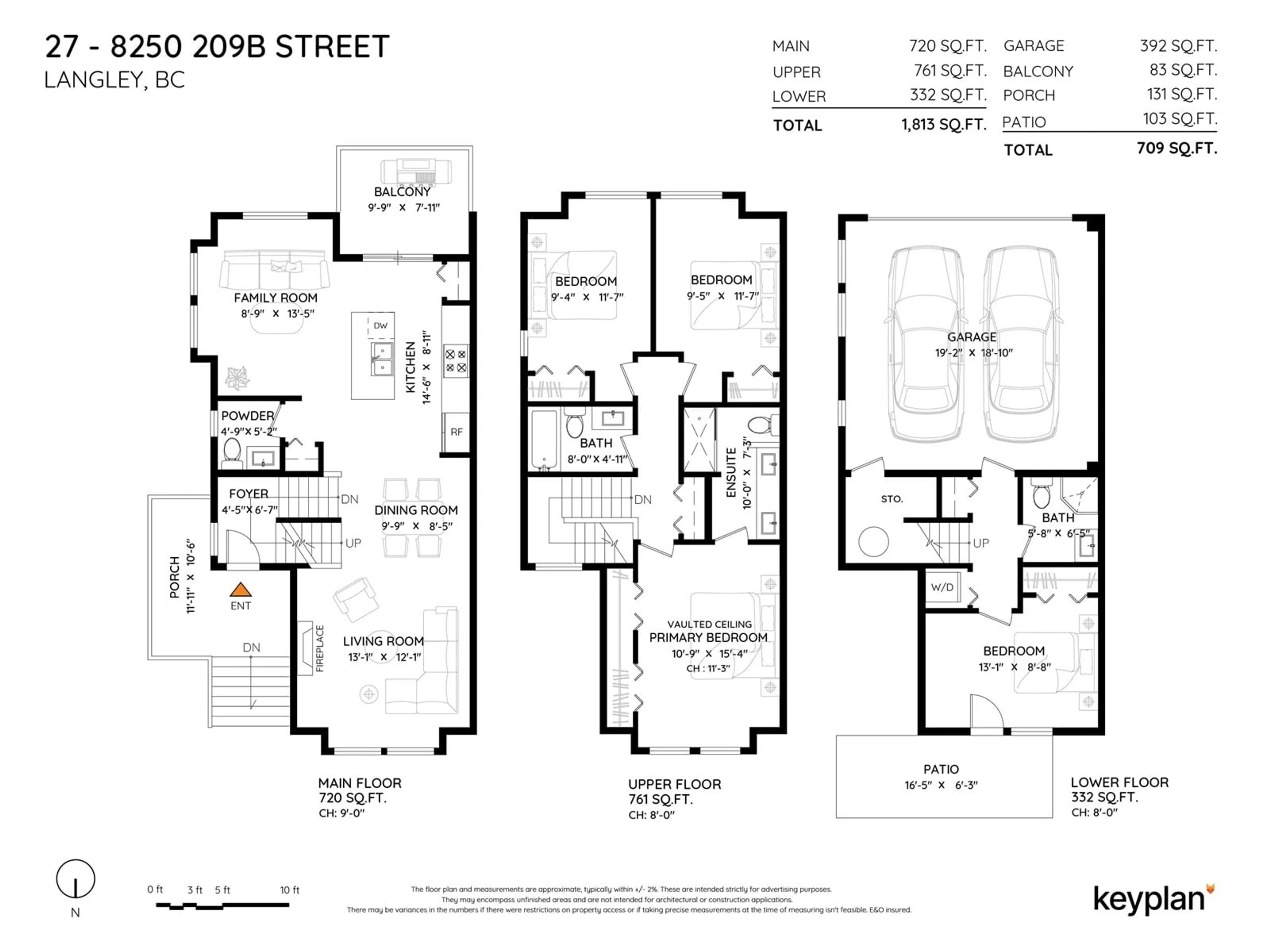 Floor plan for 27 8250 209B STREET, Langley British Columbia V2Y0J7