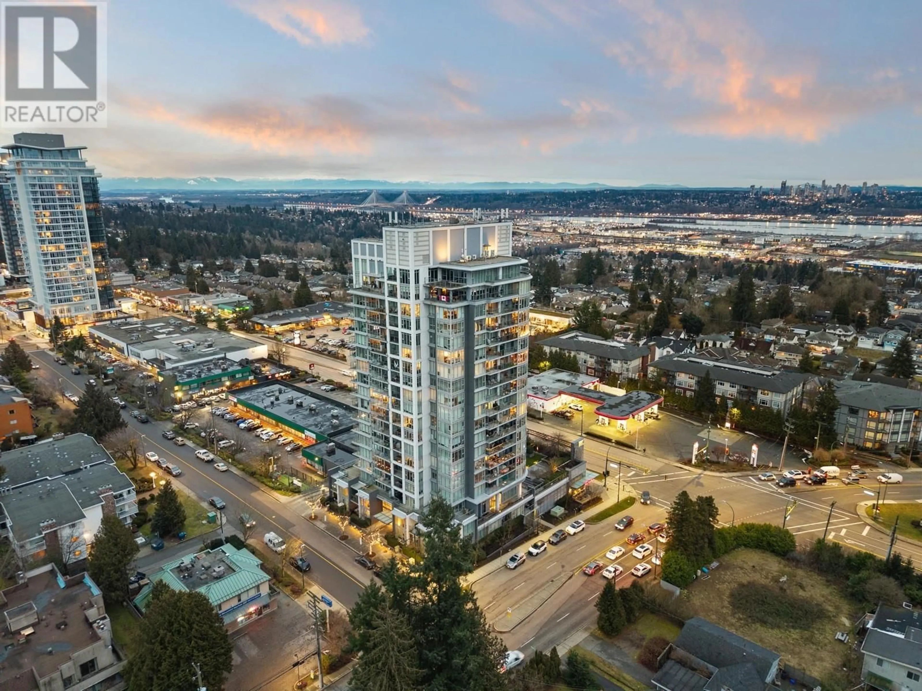 A pic from outside/outdoor area/front of a property/back of a property/a pic from drone, city buildings view from balcony for 1106 958 RIDGEWAY AVENUE, Coquitlam British Columbia V3K0C5