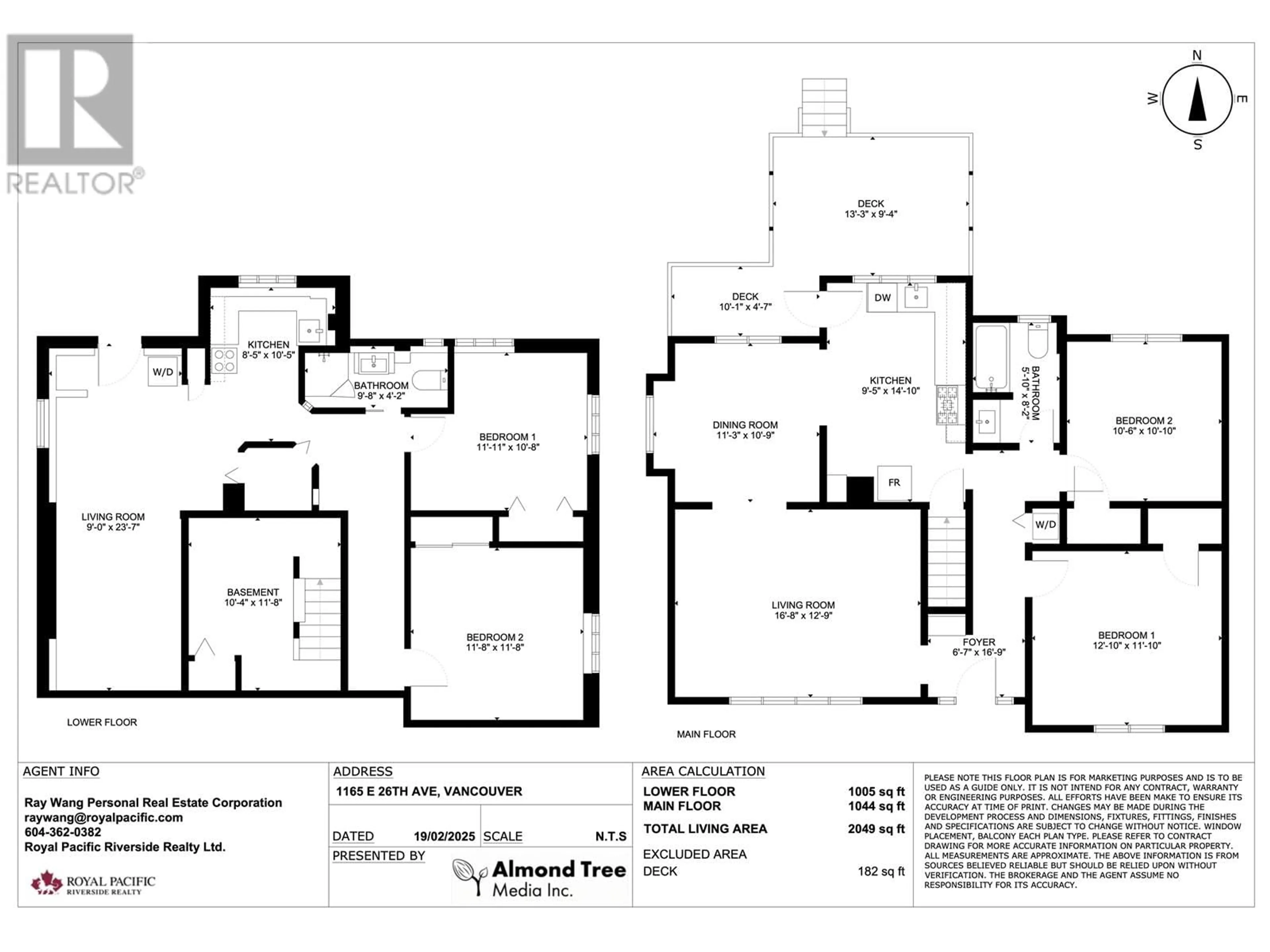 Floor plan for 1165 26TH AVENUE, Vancouver British Columbia V5V2J8