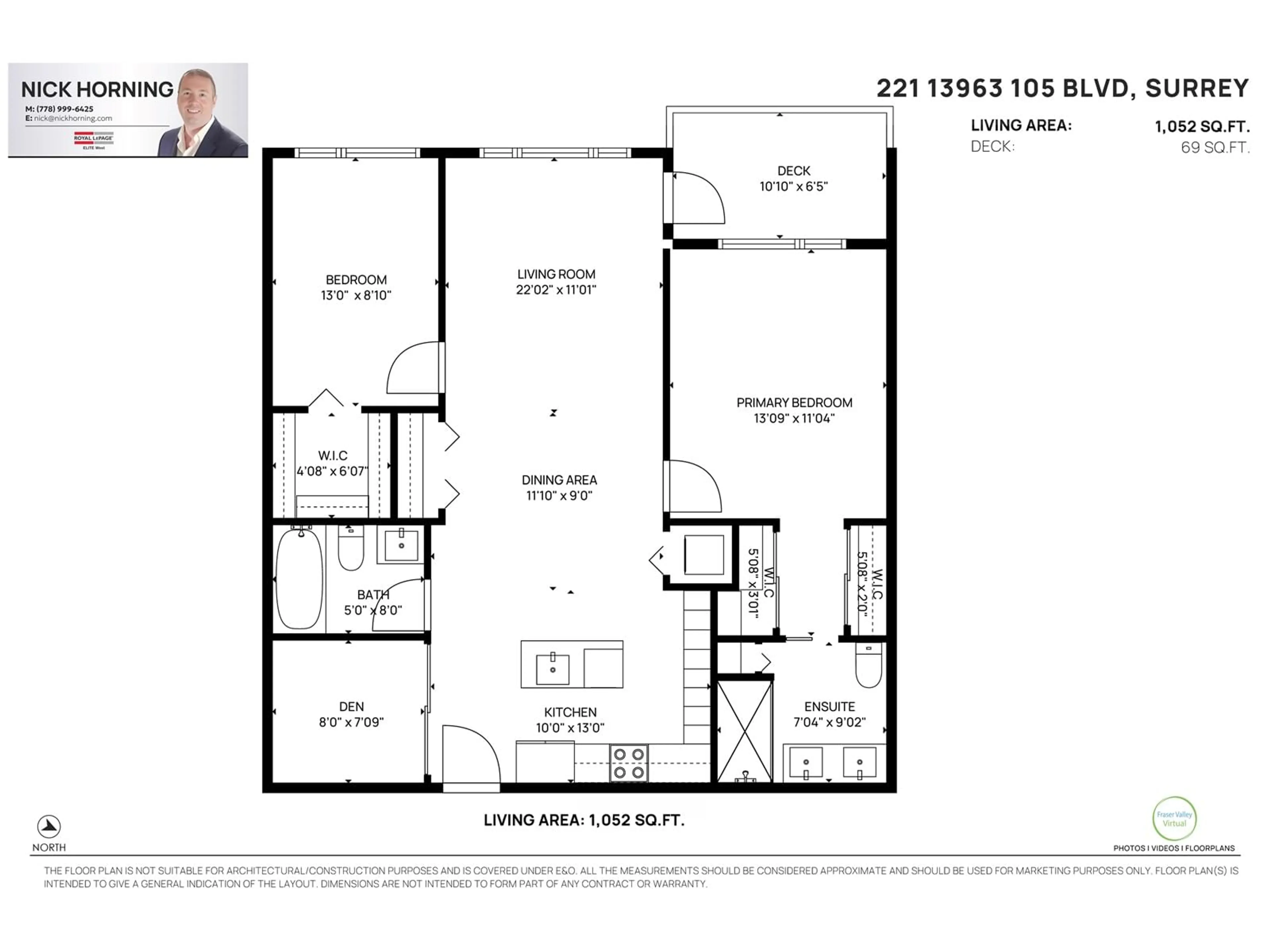 Floor plan for 221 13963 105 BOULEVARD, Surrey British Columbia V3T0M9