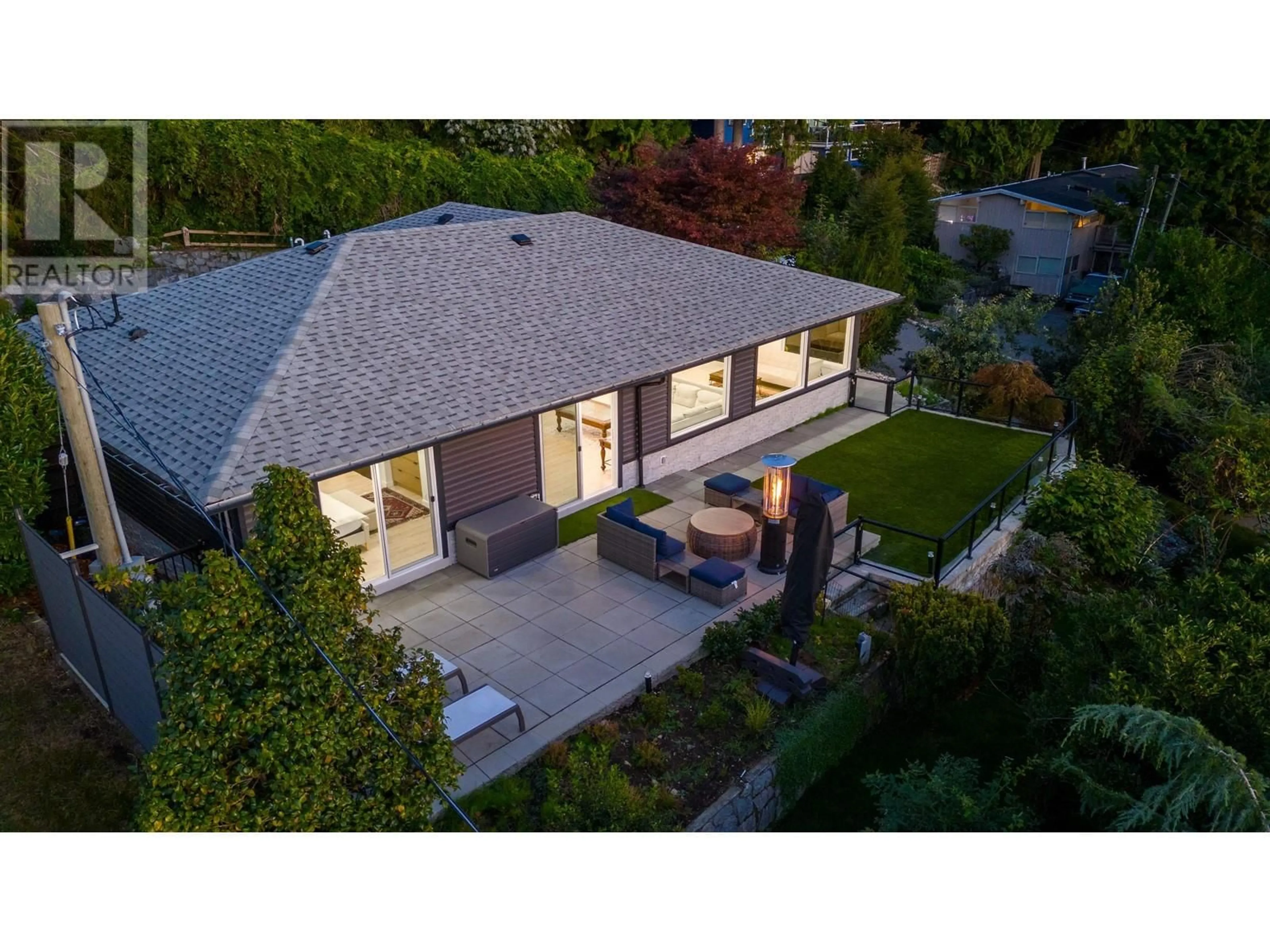 A pic from outside/outdoor area/front of a property/back of a property/a pic from drone, street for 3812 DALKEITH DRIVE, North Vancouver British Columbia V7N3N6