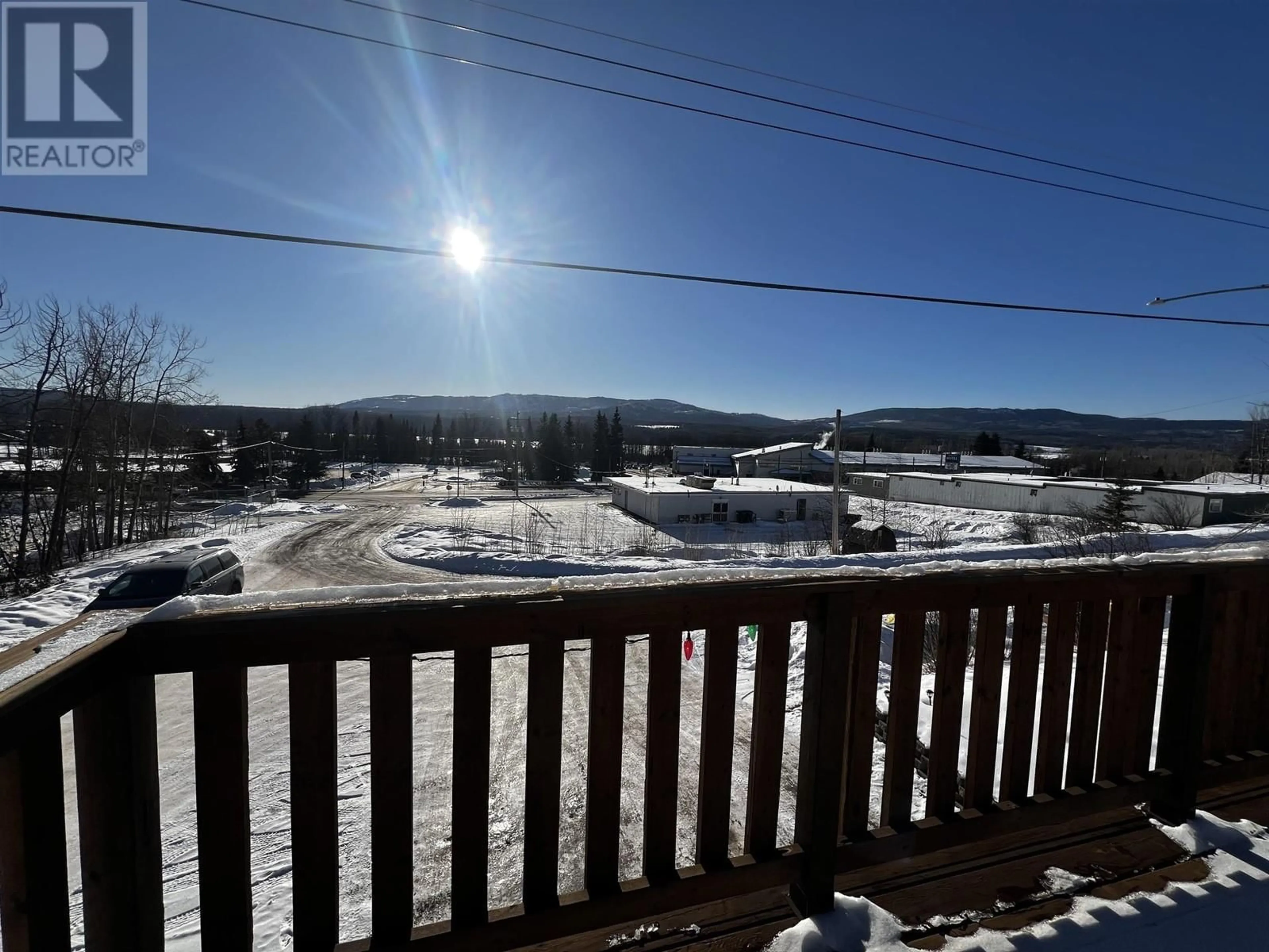 A pic from outside/outdoor area/front of a property/back of a property/a pic from drone, mountain view for 726 MULVANEY CRESCENT, Burns Lake British Columbia V0J1E0