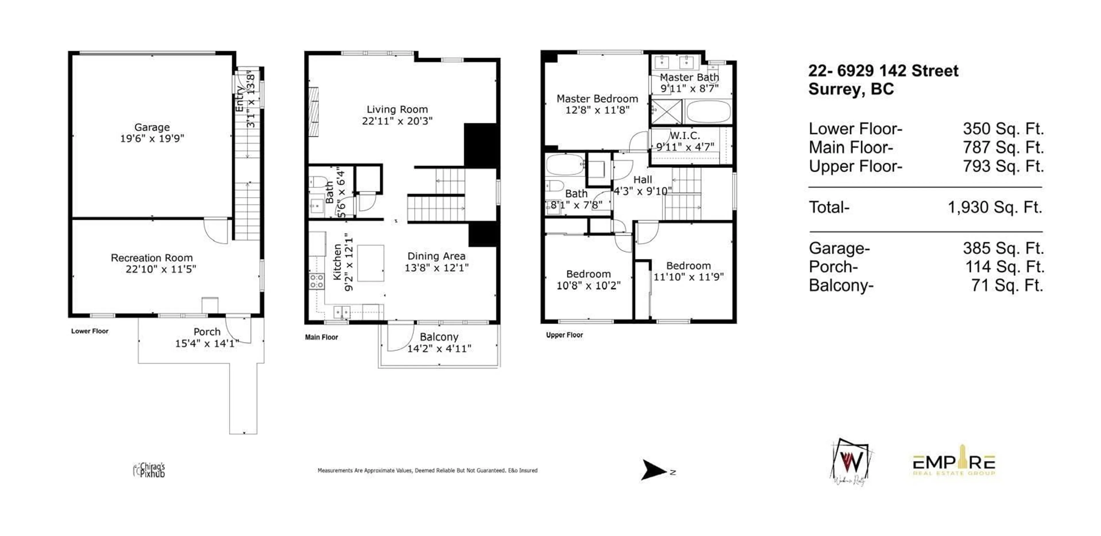 Floor plan for 22 6929 142 STREET, Surrey British Columbia V3W5N1