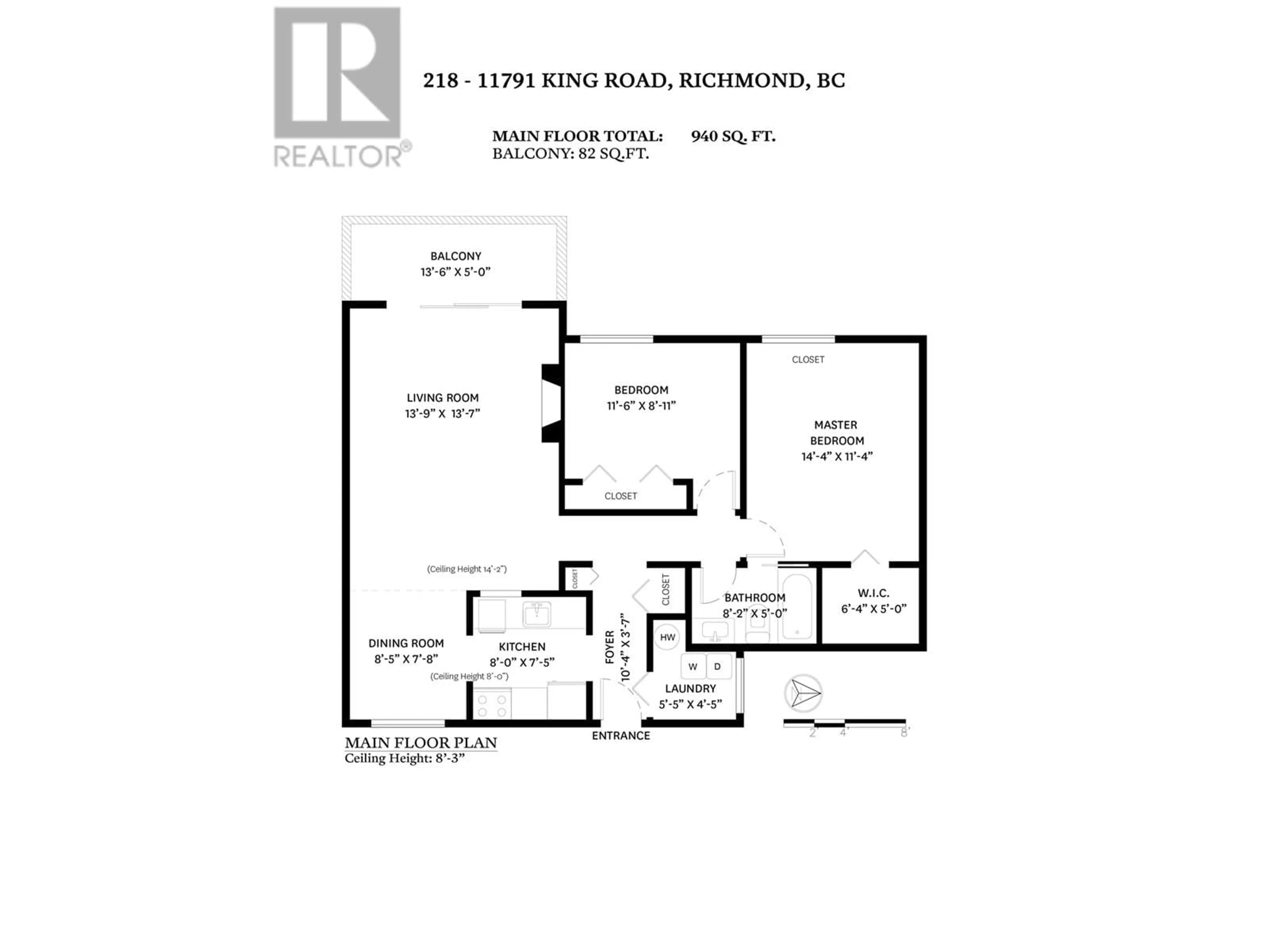 Floor plan for 218 11791 KING ROAD, Richmond British Columbia V7A3B5