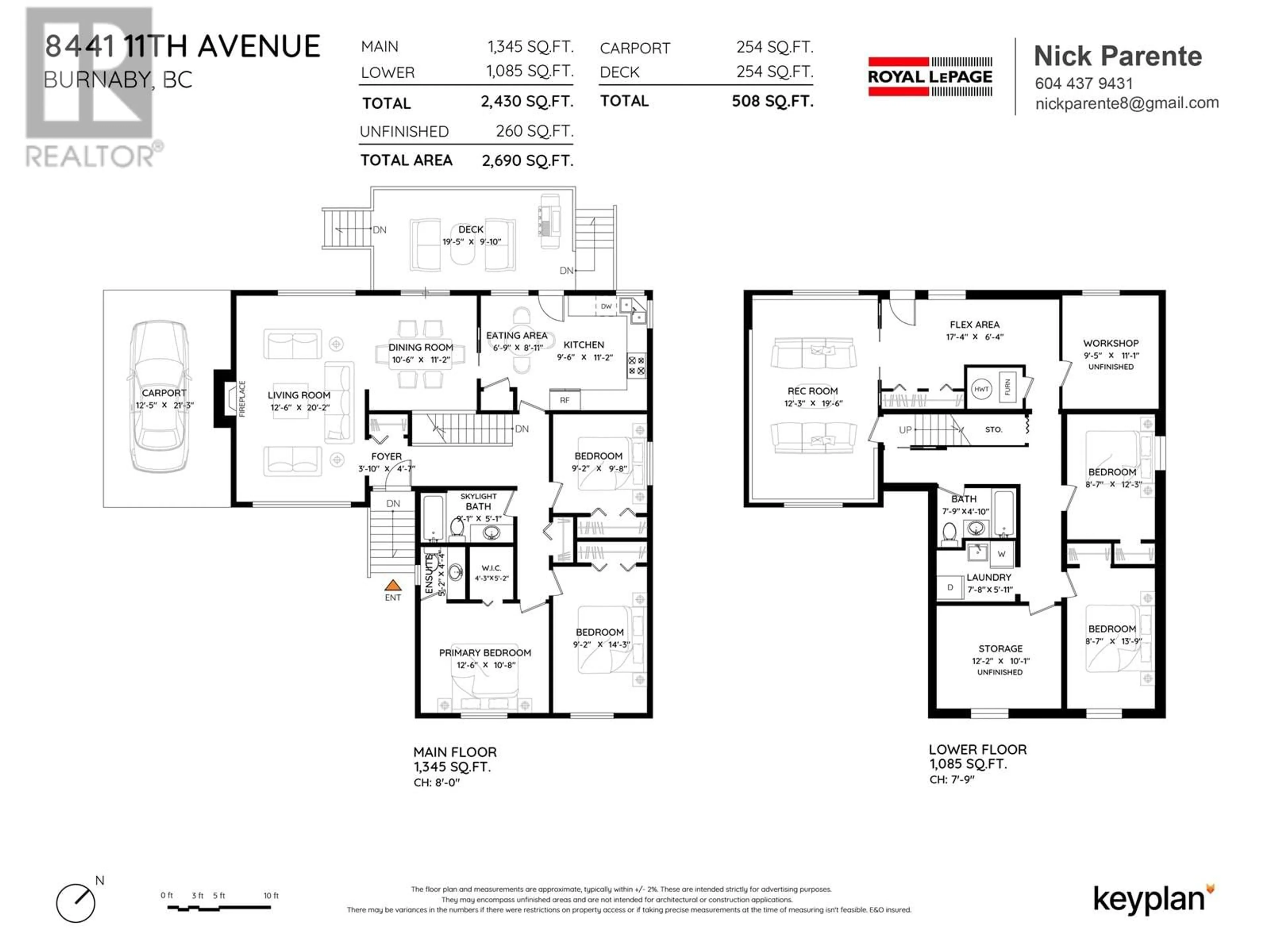 Floor plan for 8441 11TH AVENUE, Burnaby British Columbia V3N2P5