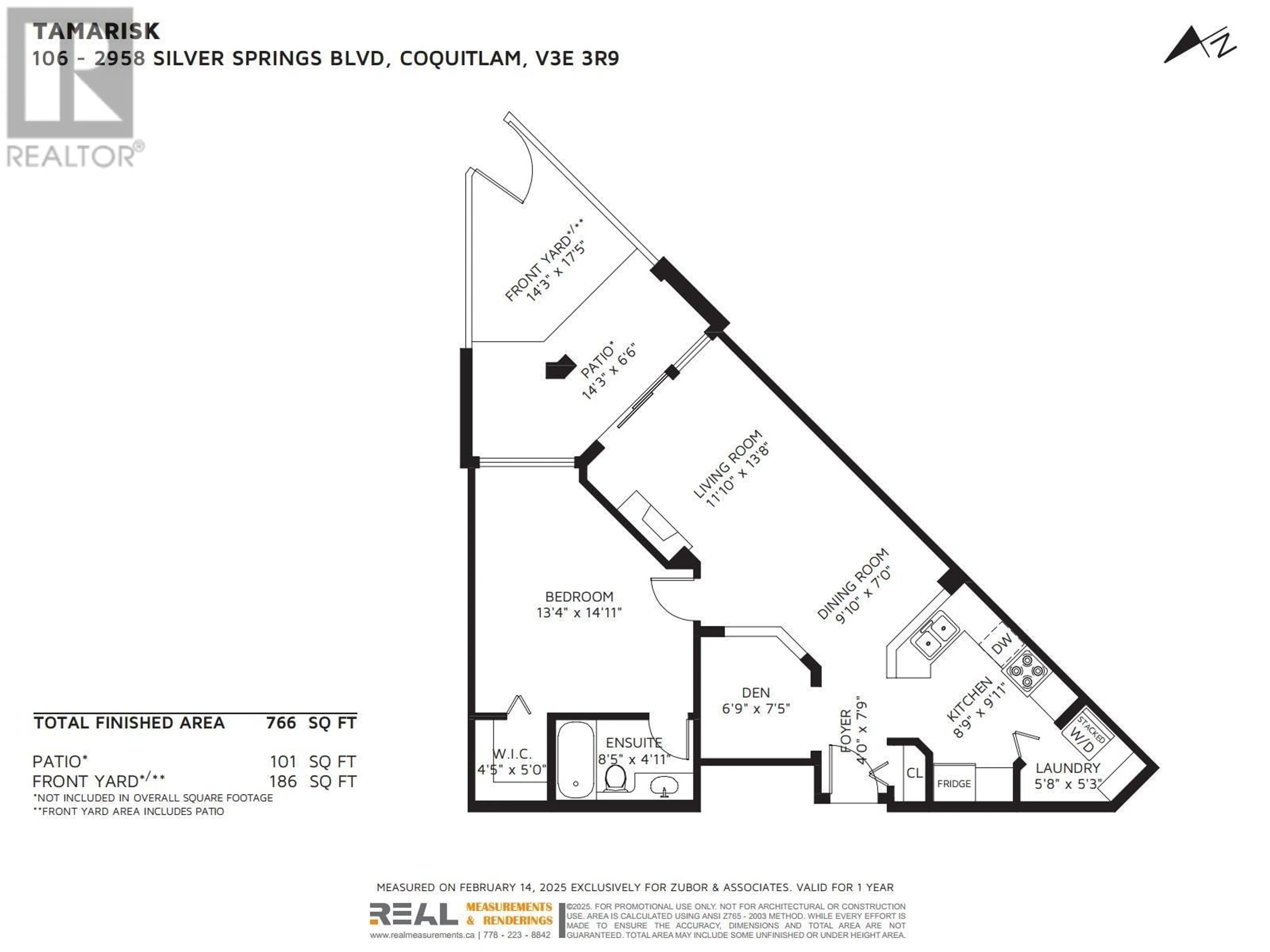 Floor plan for 106 2958 SILVER SPRINGS BOULEVARD, Coquitlam British Columbia V3E3R9