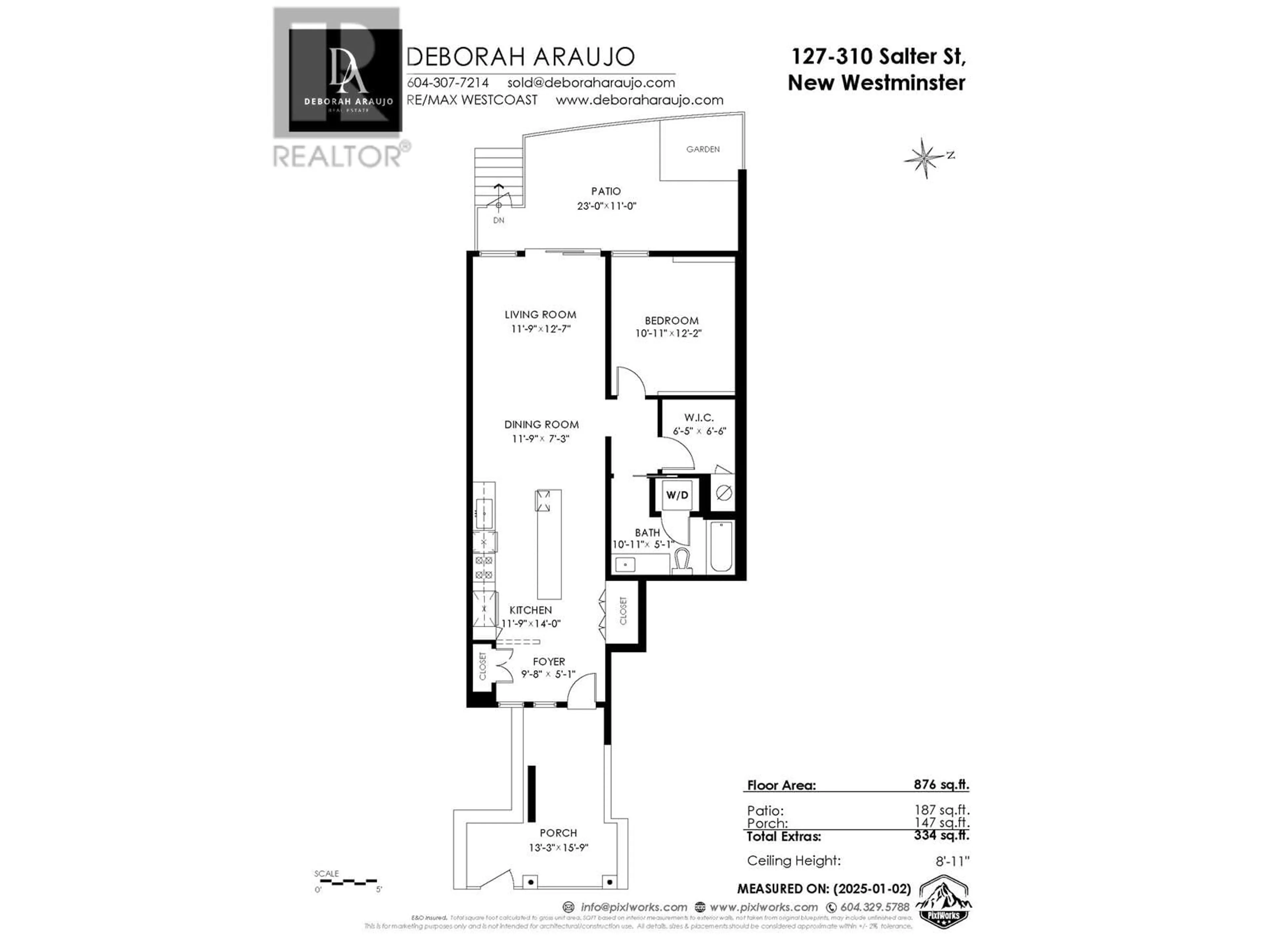 Floor plan for 127 310 SALTER STREET, New Westminster British Columbia V3M0N7