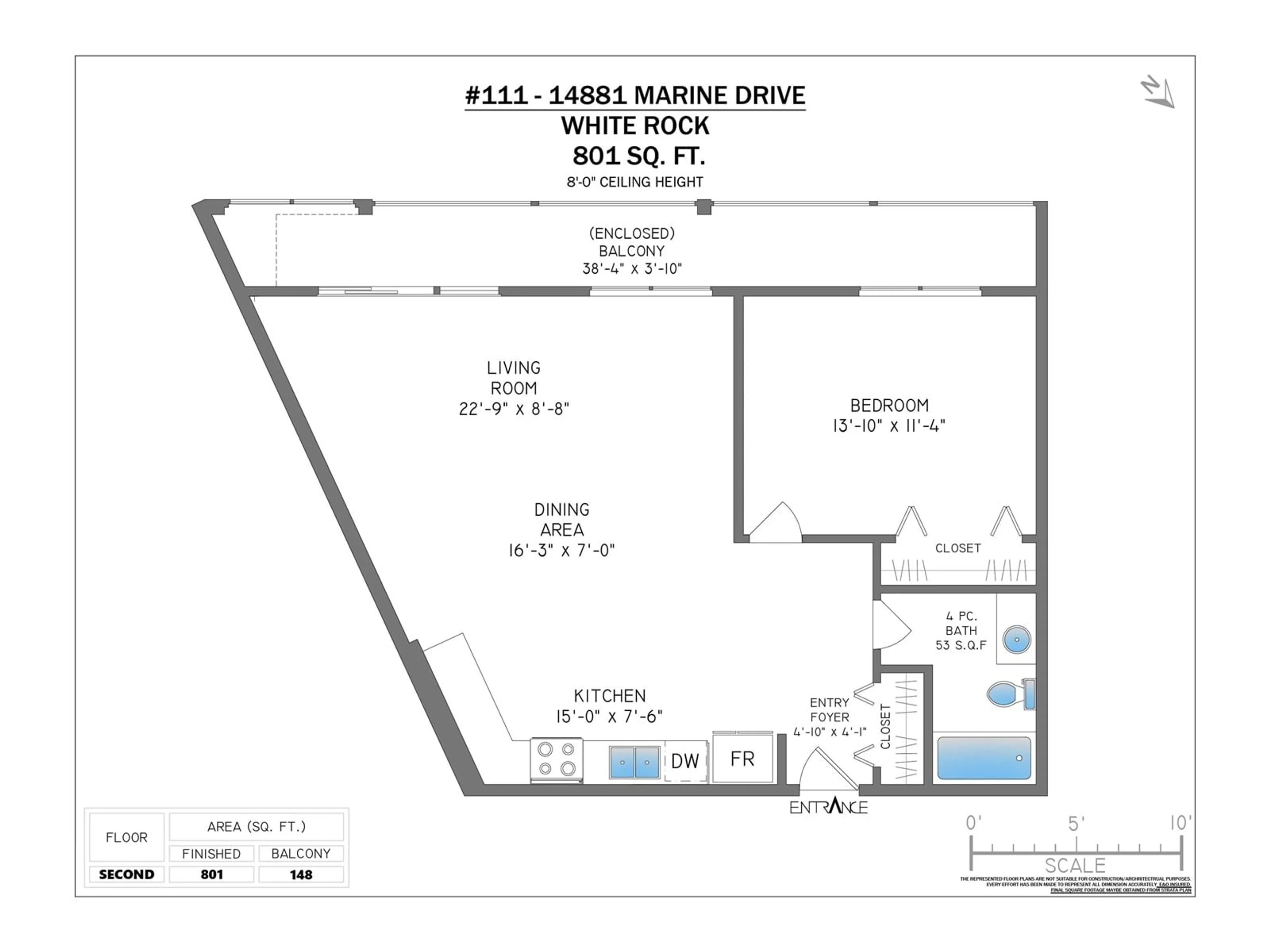 Floor plan for 111 14881 MARINE DRIVE, White Rock British Columbia V4B1C2