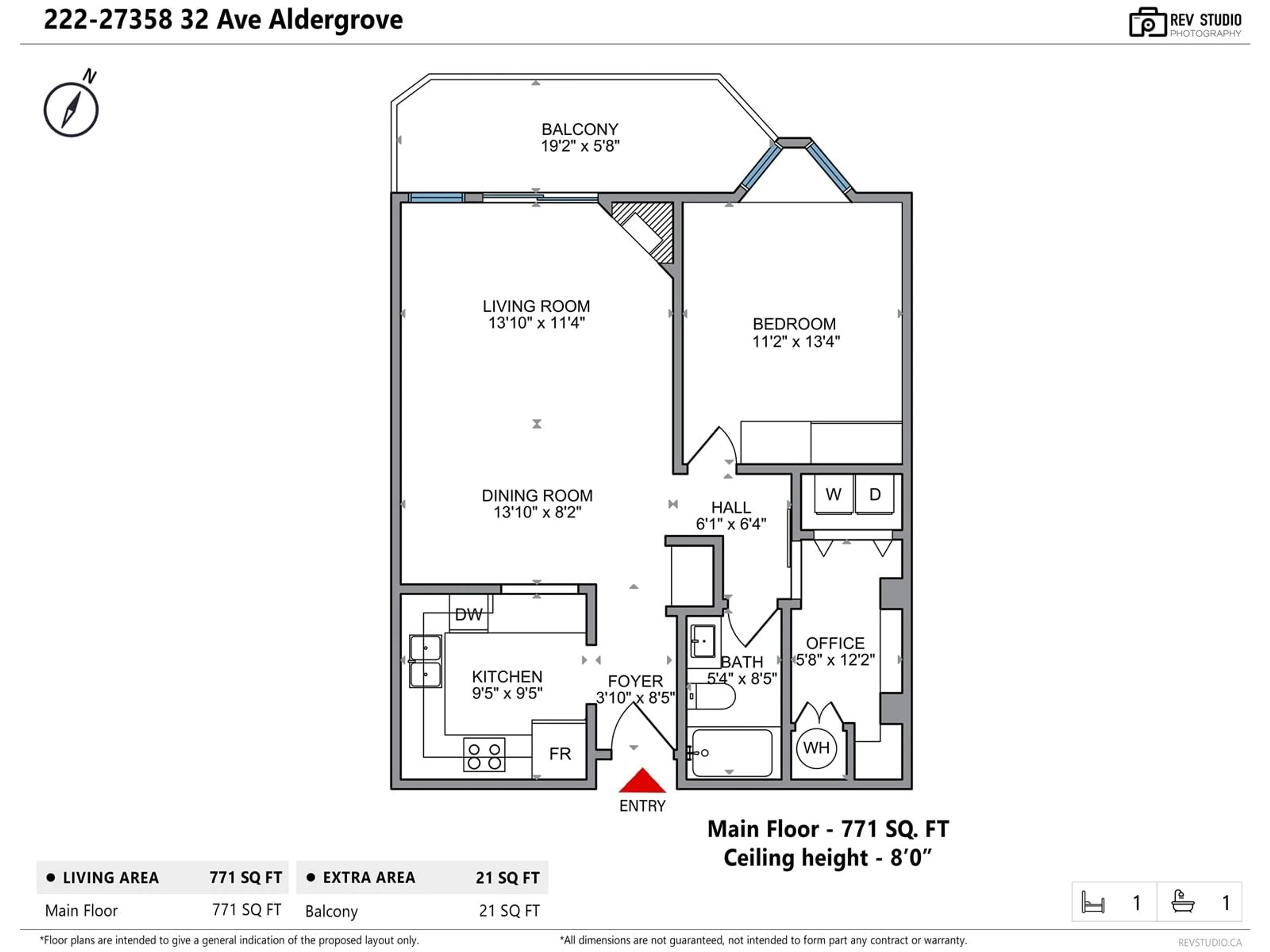 Floor plan for 222 27358 32 AVENUE, Langley British Columbia V4W3M5