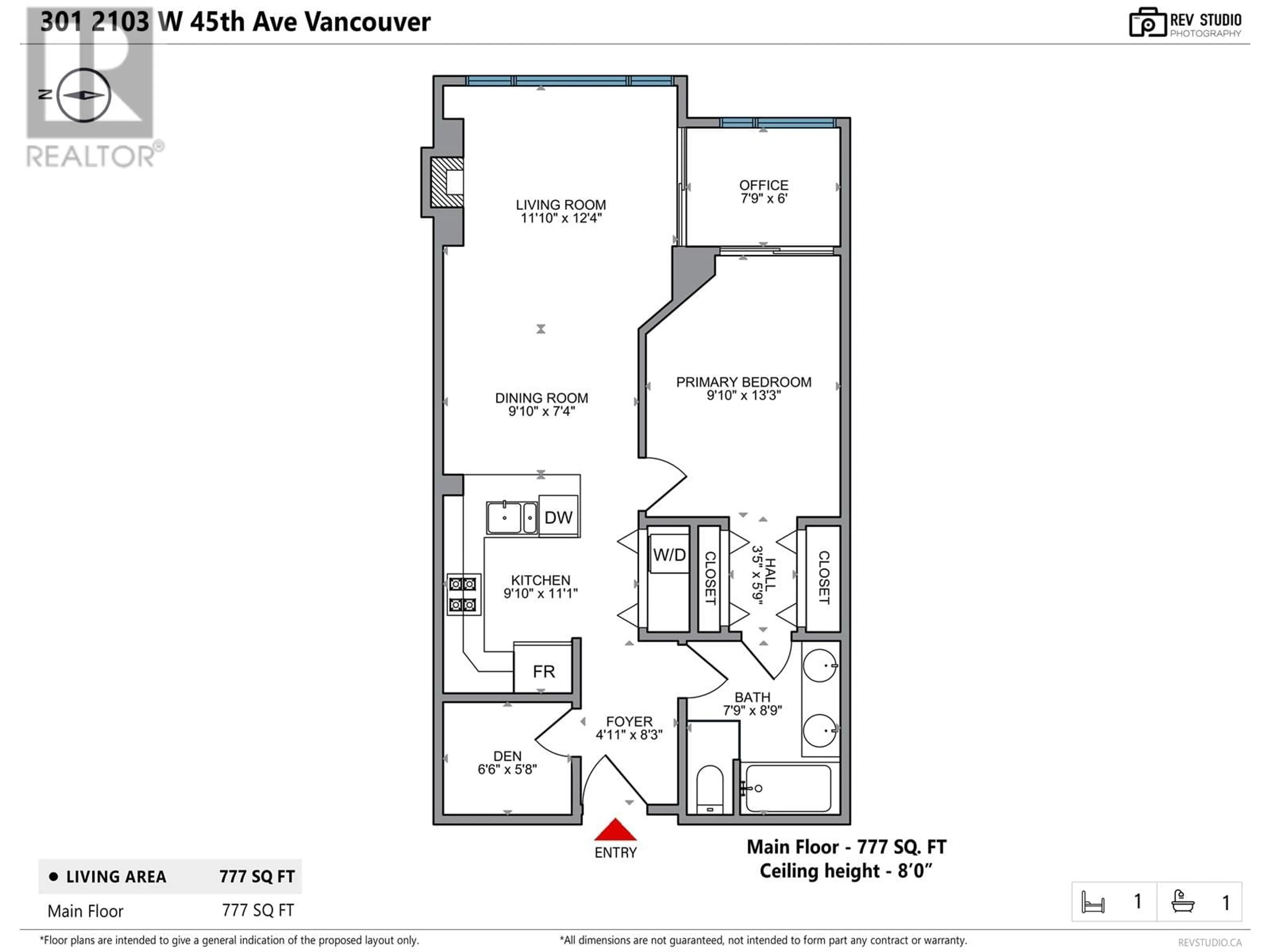 Floor plan for 301 2103 W 45TH AVENUE, Vancouver British Columbia V6M2J2