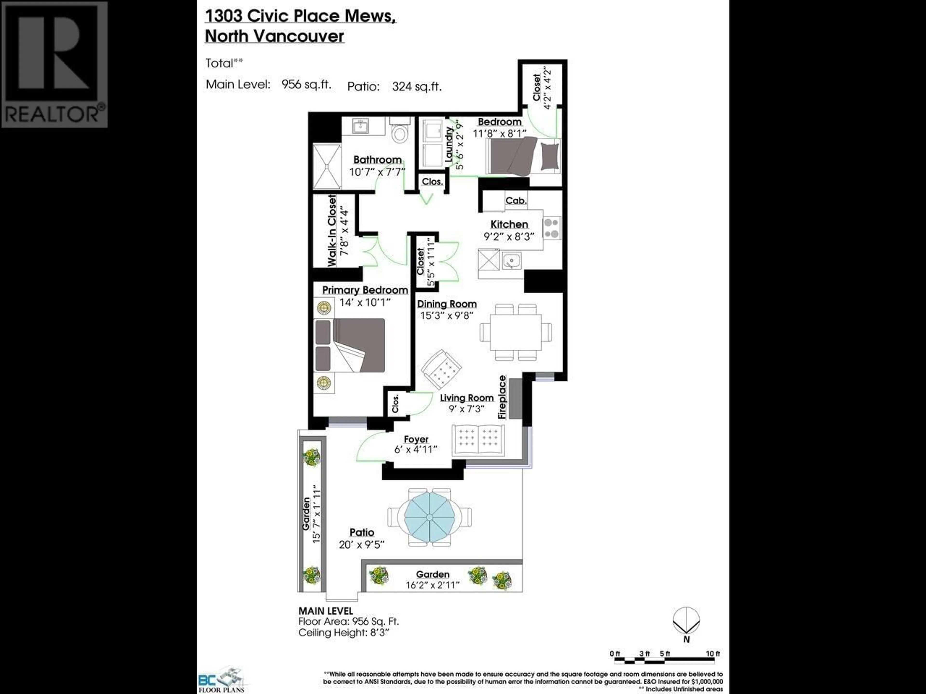 Floor plan for 1303 CIVIC PLACE MEWS, North Vancouver British Columbia V7M0B2