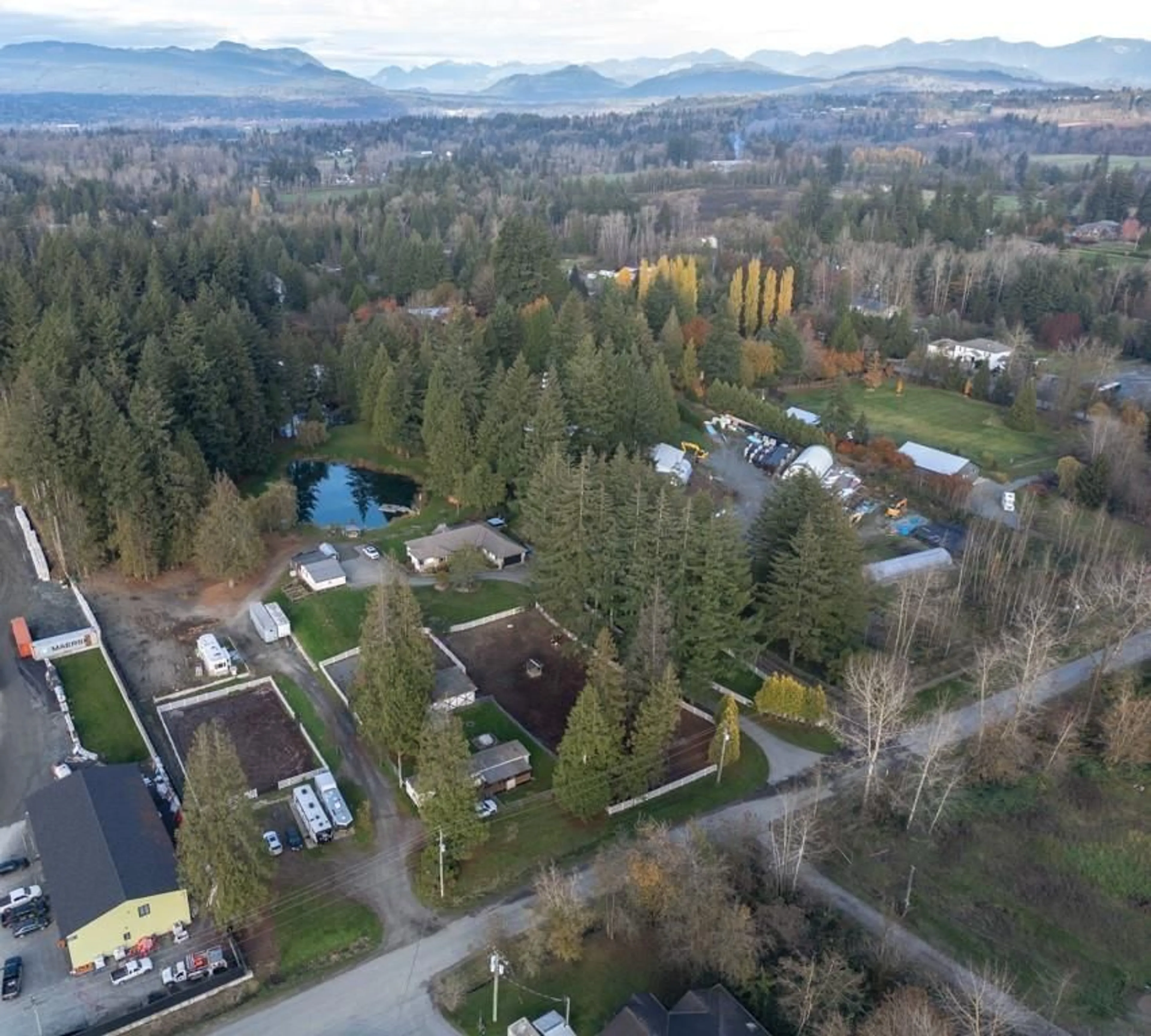 A pic from outside/outdoor area/front of a property/back of a property/a pic from drone, mountain view for 26643 58 AVENUE, Langley British Columbia V4W1V6