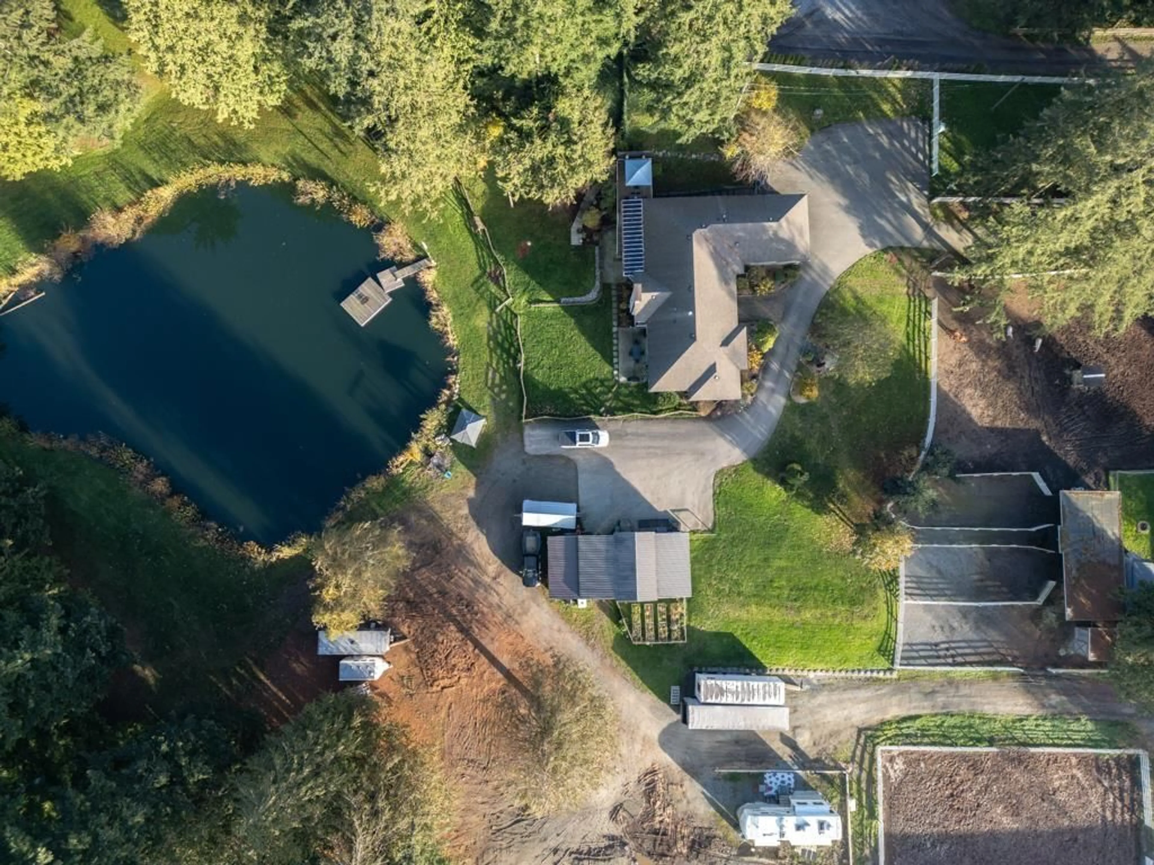 A pic from outside/outdoor area/front of a property/back of a property/a pic from drone, water/lake/river/ocean view for 26643 58 AVENUE, Langley British Columbia V4W1V6