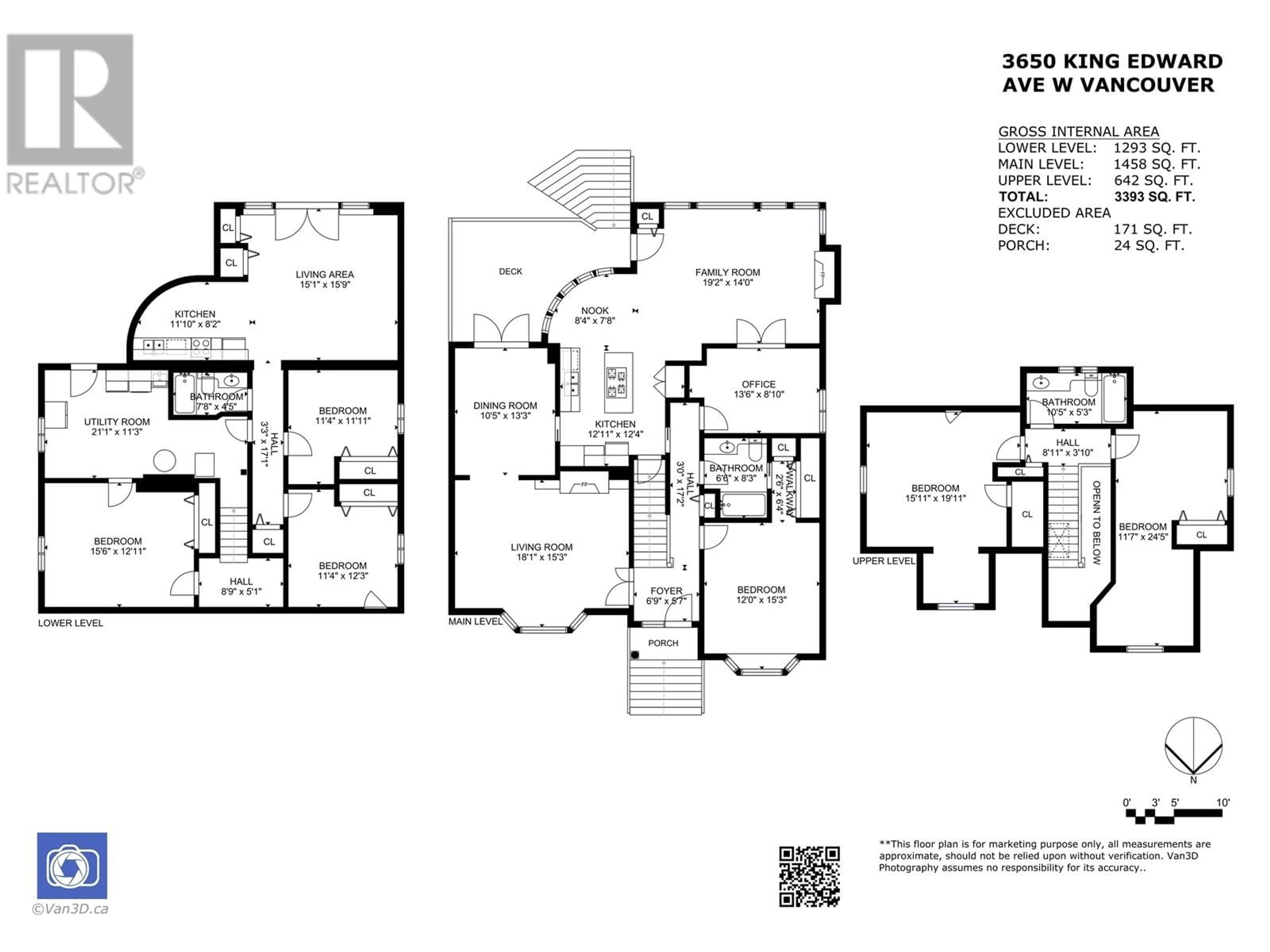 Floor plan for 3650 W KING EDWARD AVENUE, Vancouver British Columbia V6S1M7