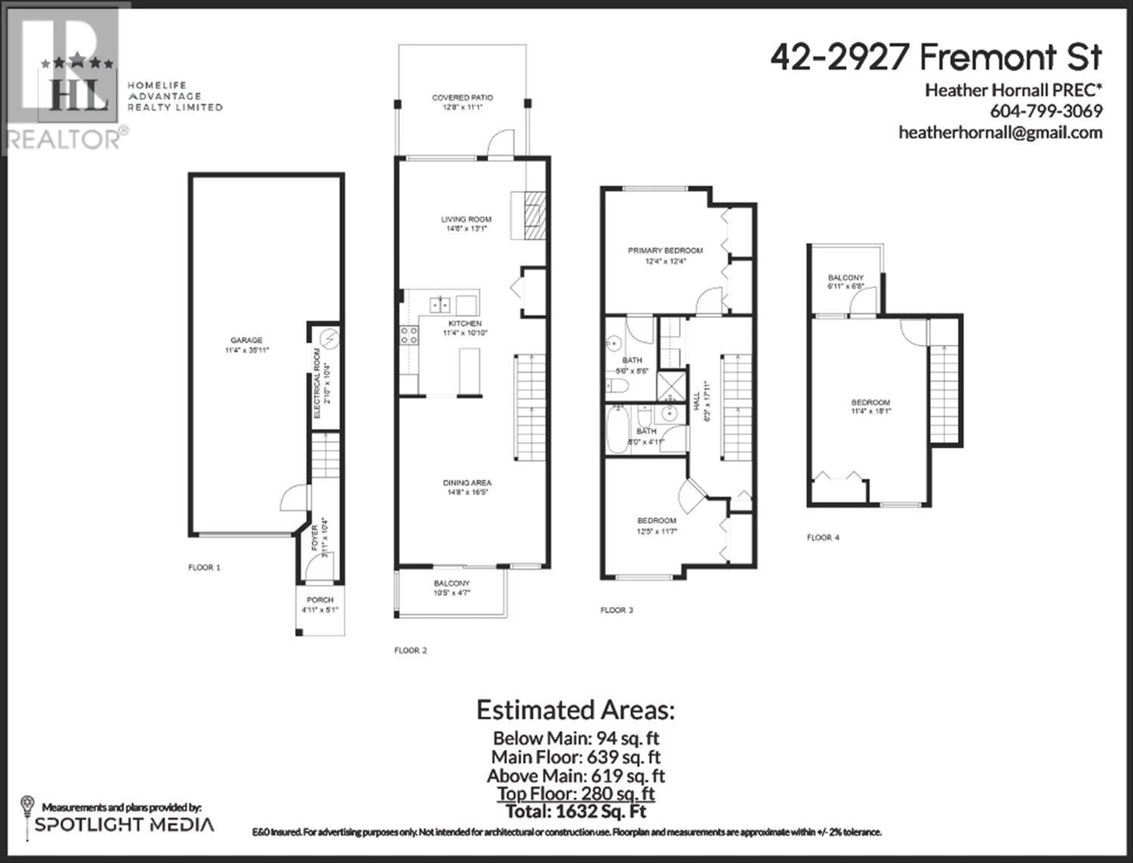 Floor plan for 42 2927 FREMONT STREET, Port Coquitlam British Columbia V3B7X8