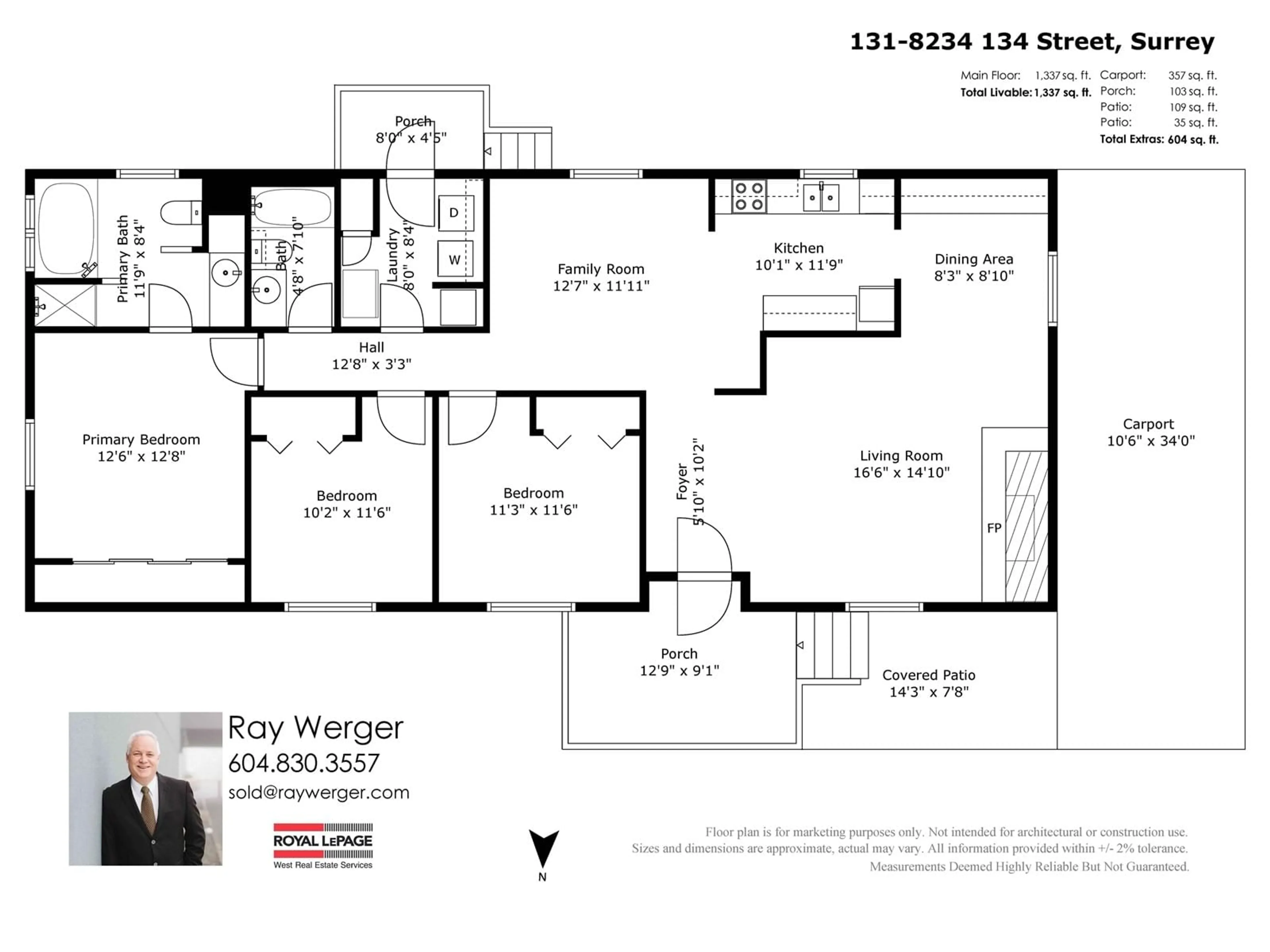 Floor plan for 131 - 8234 134, Surrey British Columbia V3W4V1