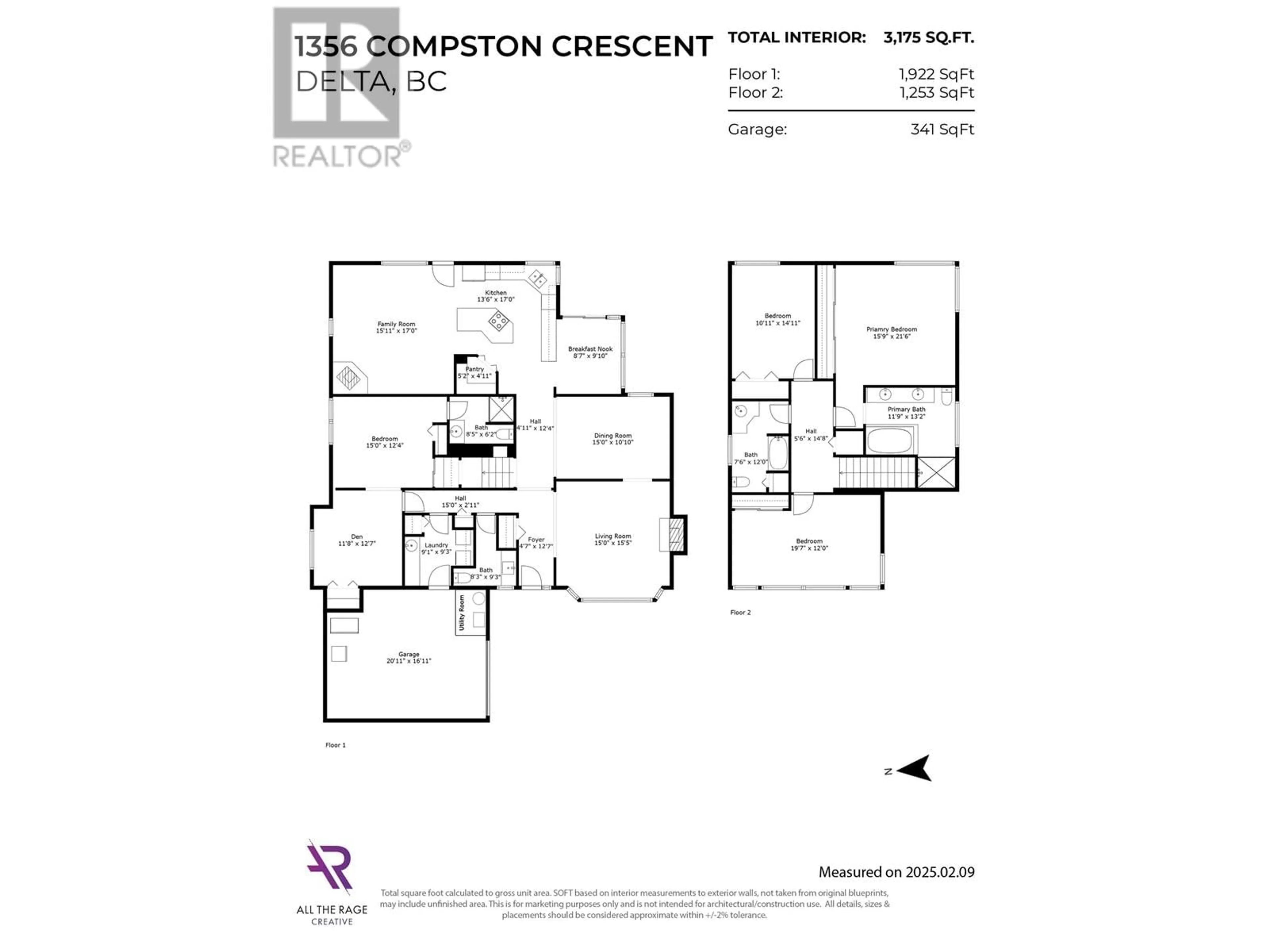 Floor plan for 1356 COMPSTON CRESCENT, Delta British Columbia V4L1P9