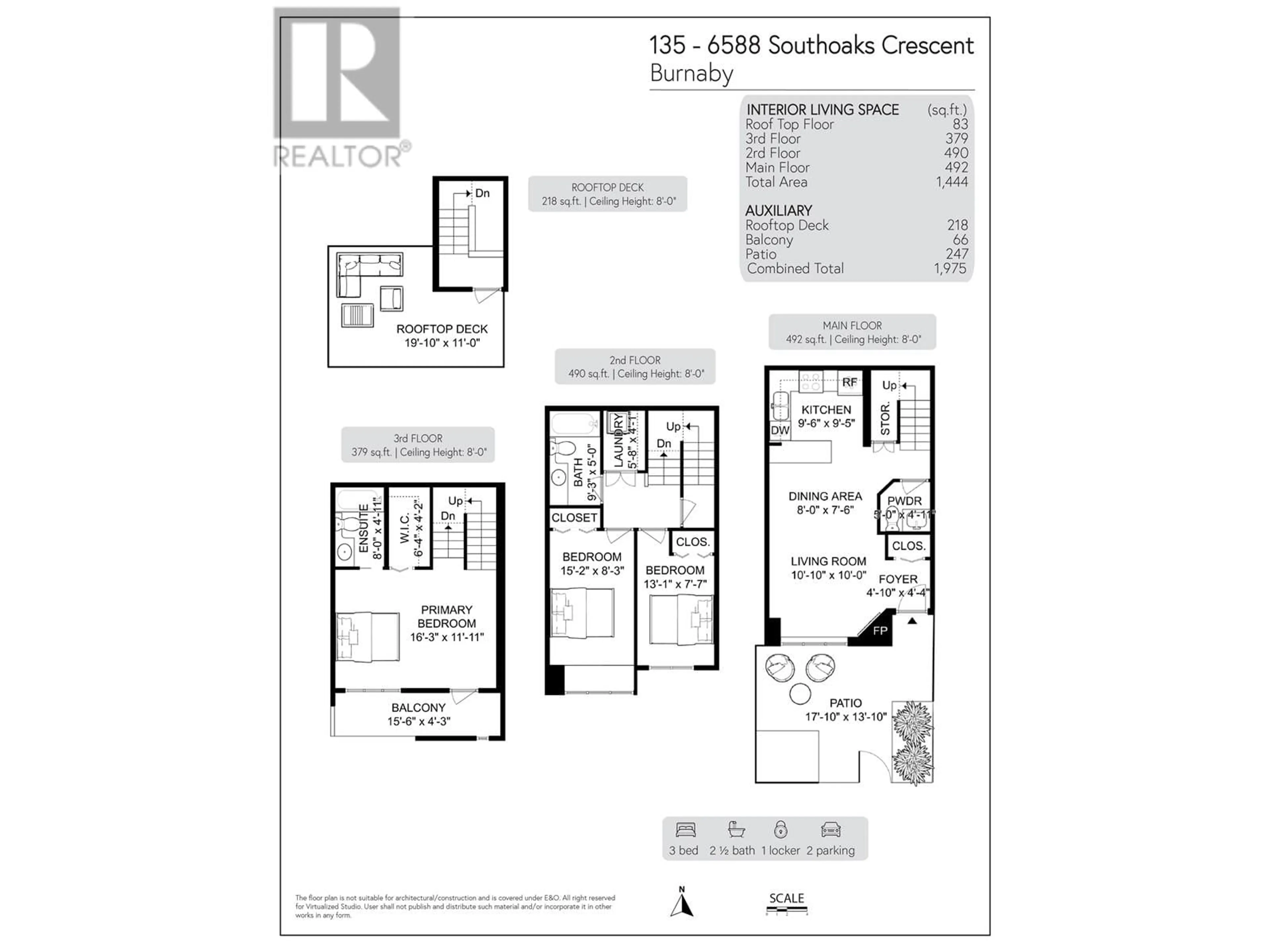 Floor plan for 135 6588 SOUTHOAKS CRESCENT, Burnaby British Columbia V5E4K1