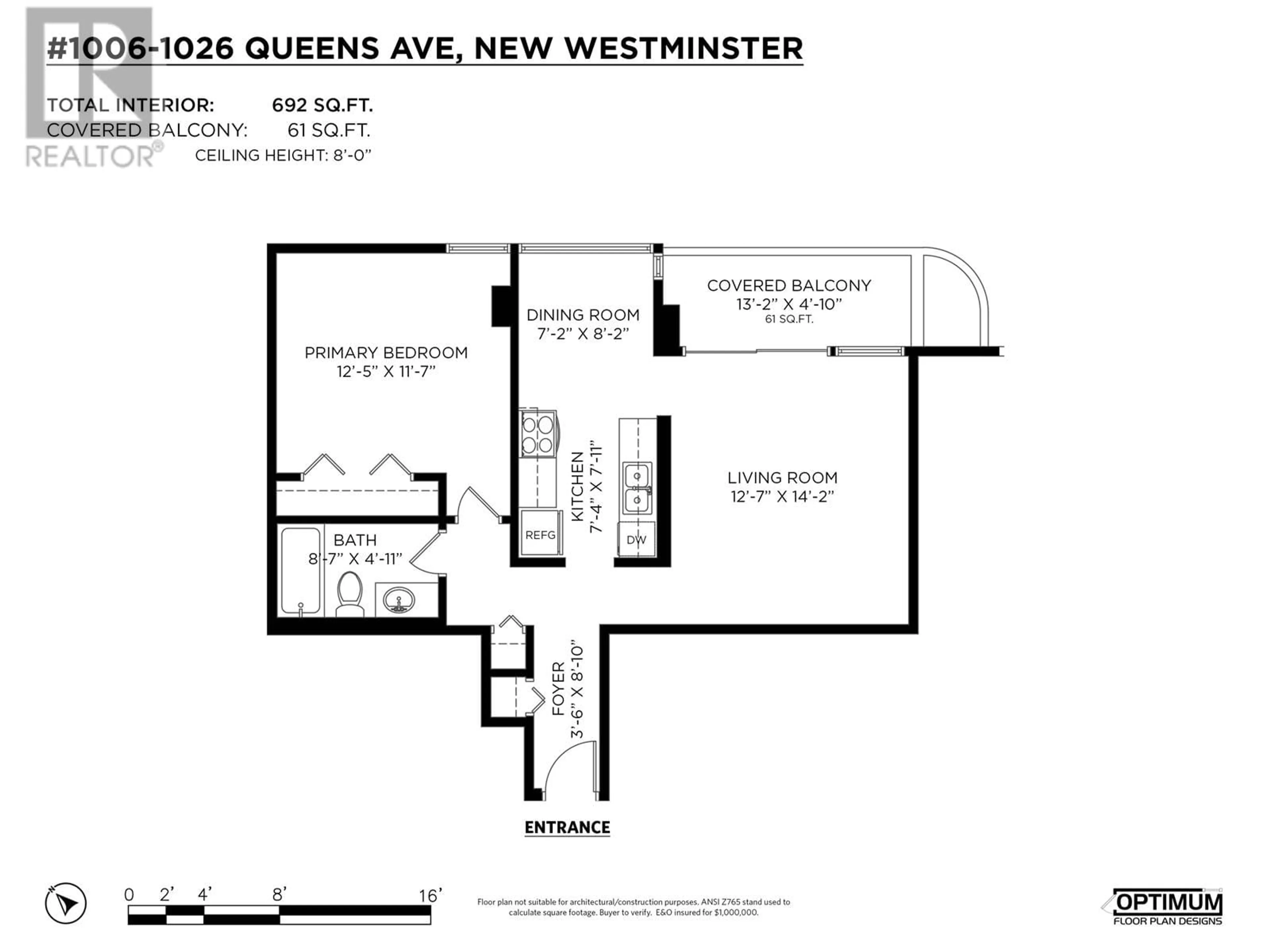 Floor plan for 1006 1026 QUEENS AVENUE, New Westminster British Columbia V3M6B2