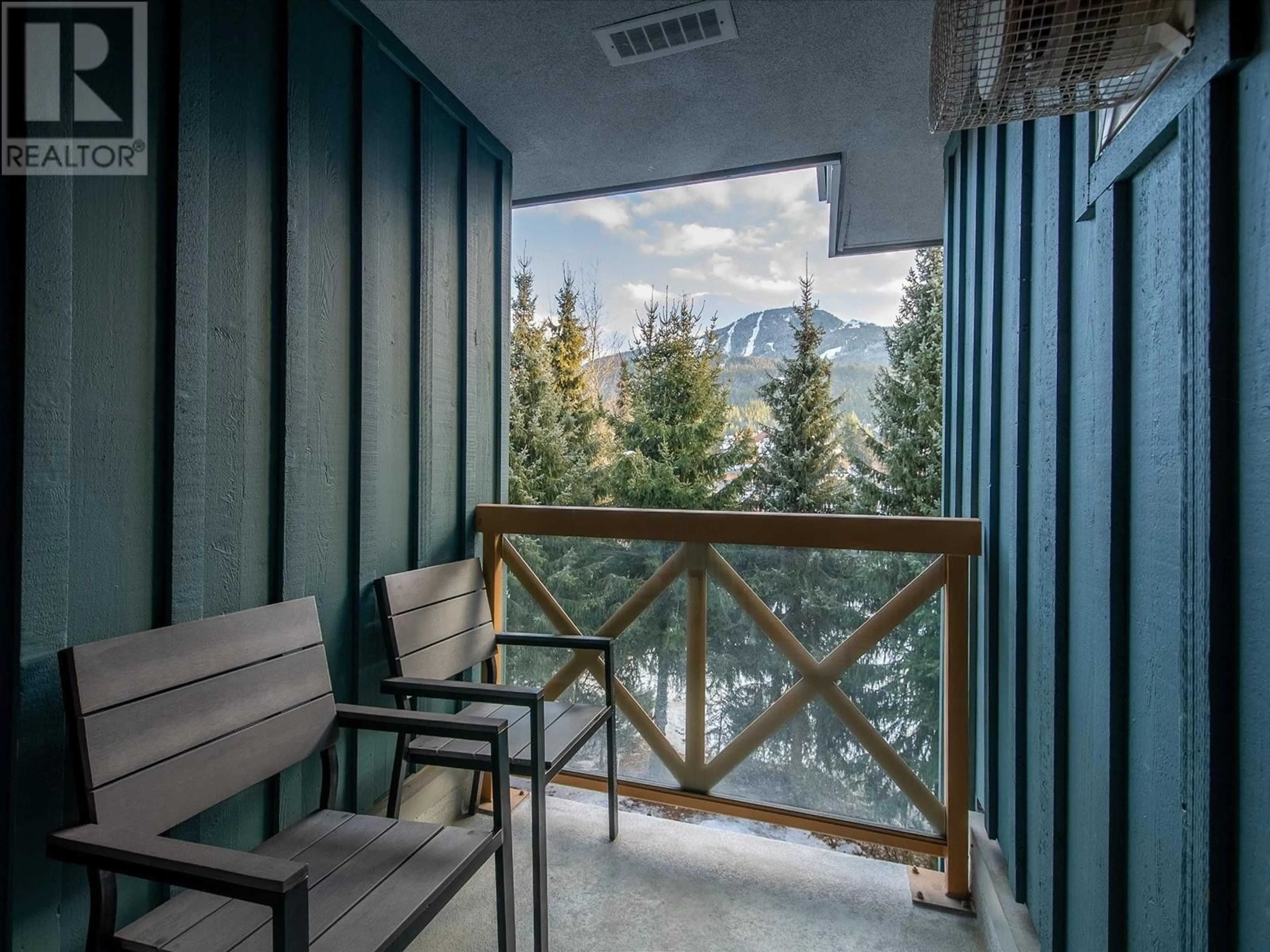 Balcony in the apartment, mountain view for 2315 4308 MAIN STREET, Whistler British Columbia V8E1A9