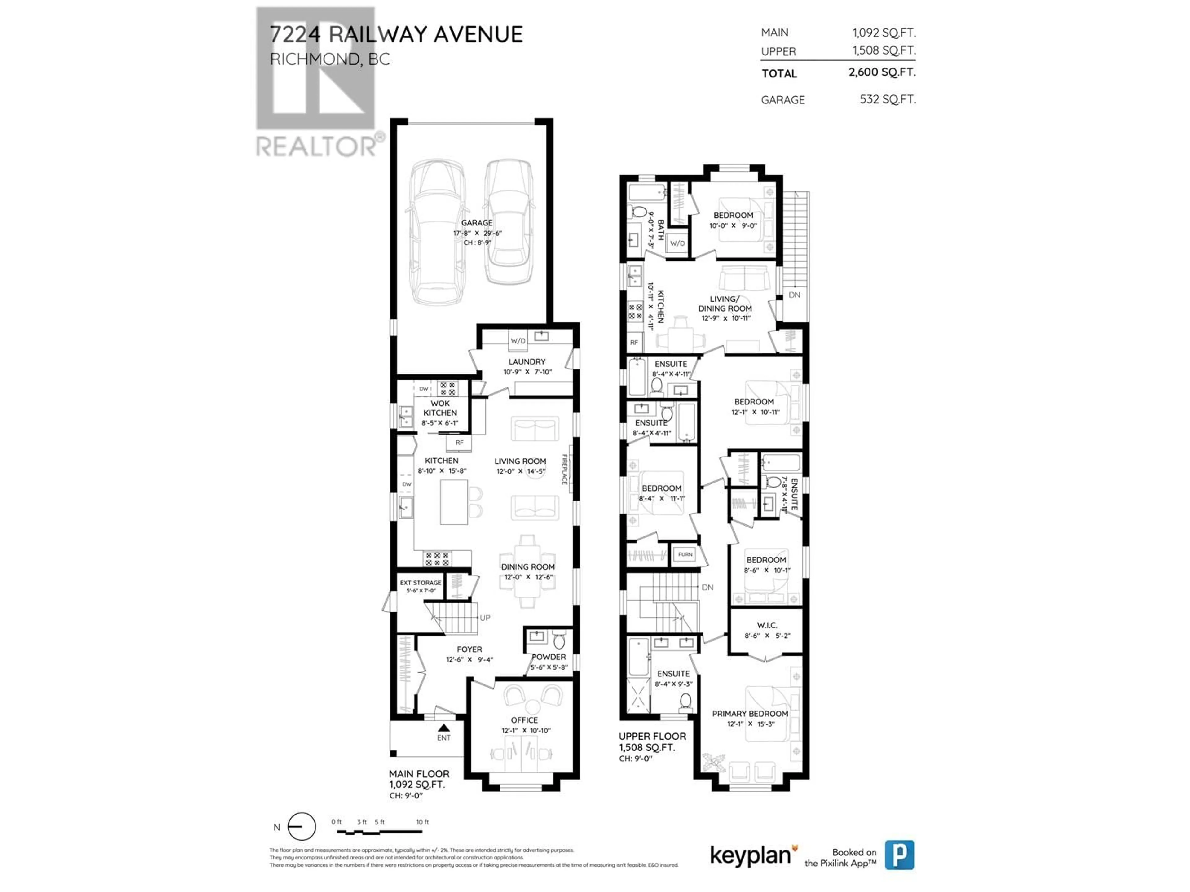 Floor plan for 7224 RAILWAY AVENUE, Richmond British Columbia V7C3J8