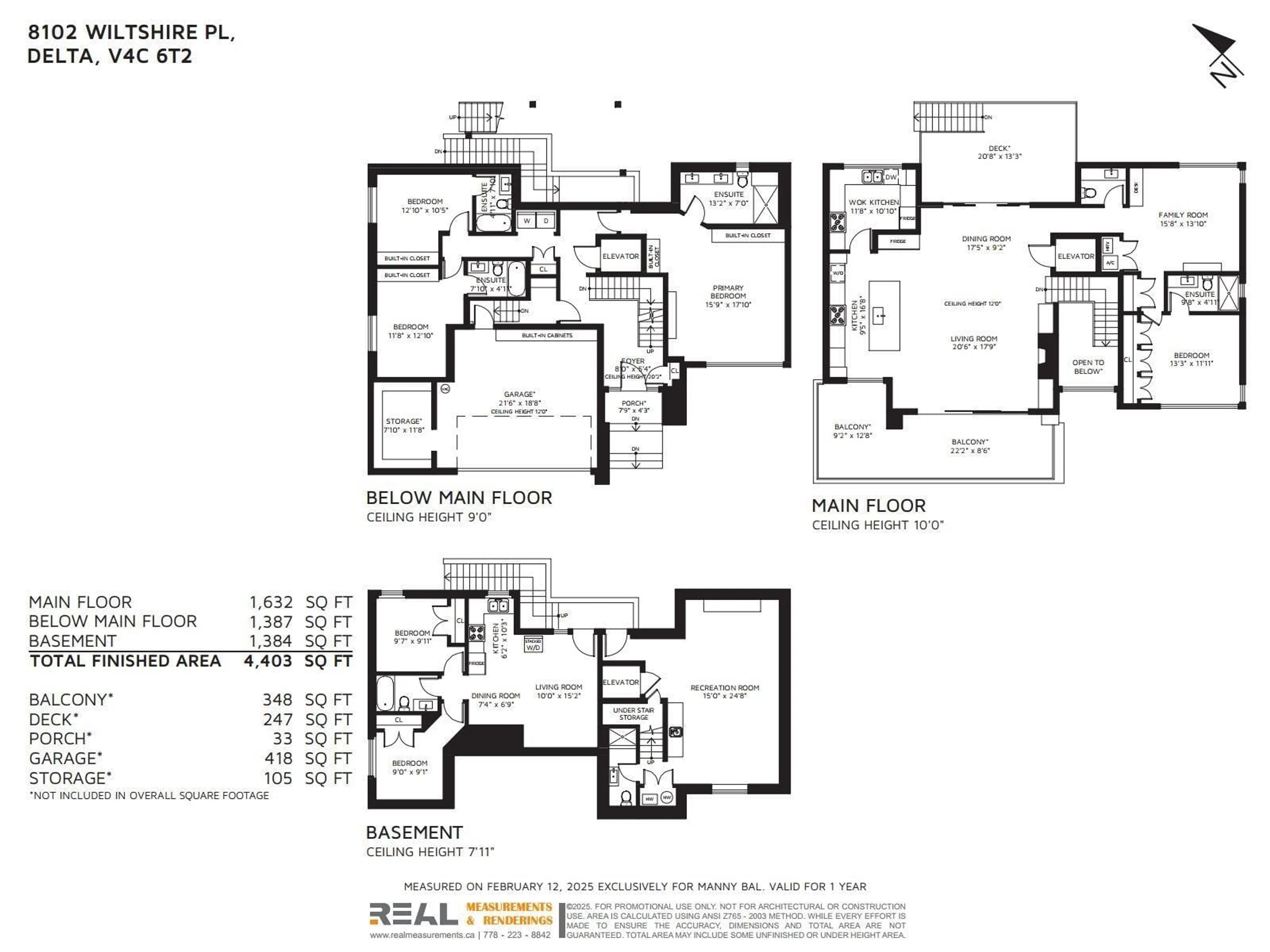 Floor plan for 8102 WILTSHIRE PLACE, Delta British Columbia V4C6T2