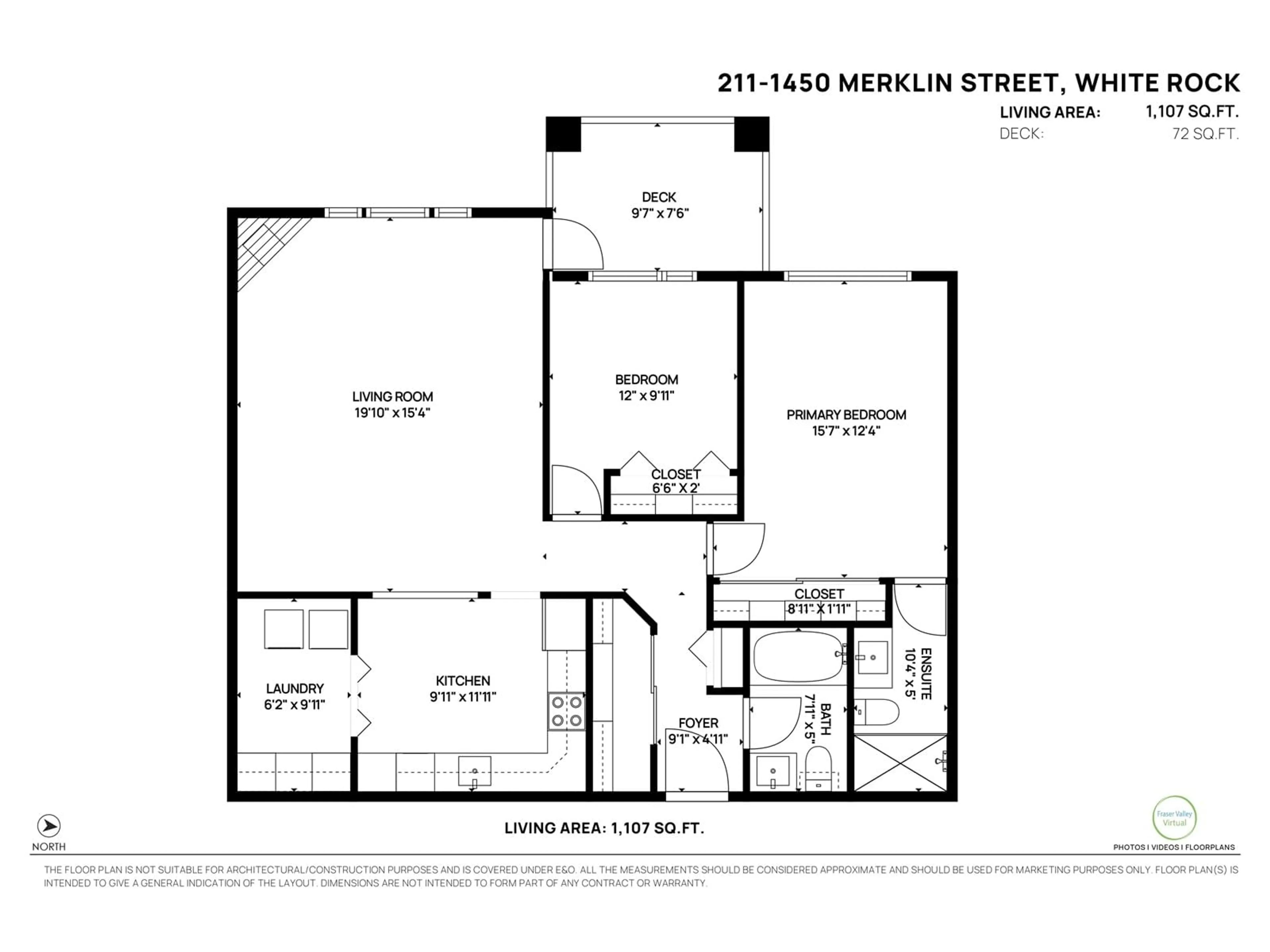 Floor plan for 211 1450 MERKLIN STREET, White Rock British Columbia V4B4C3