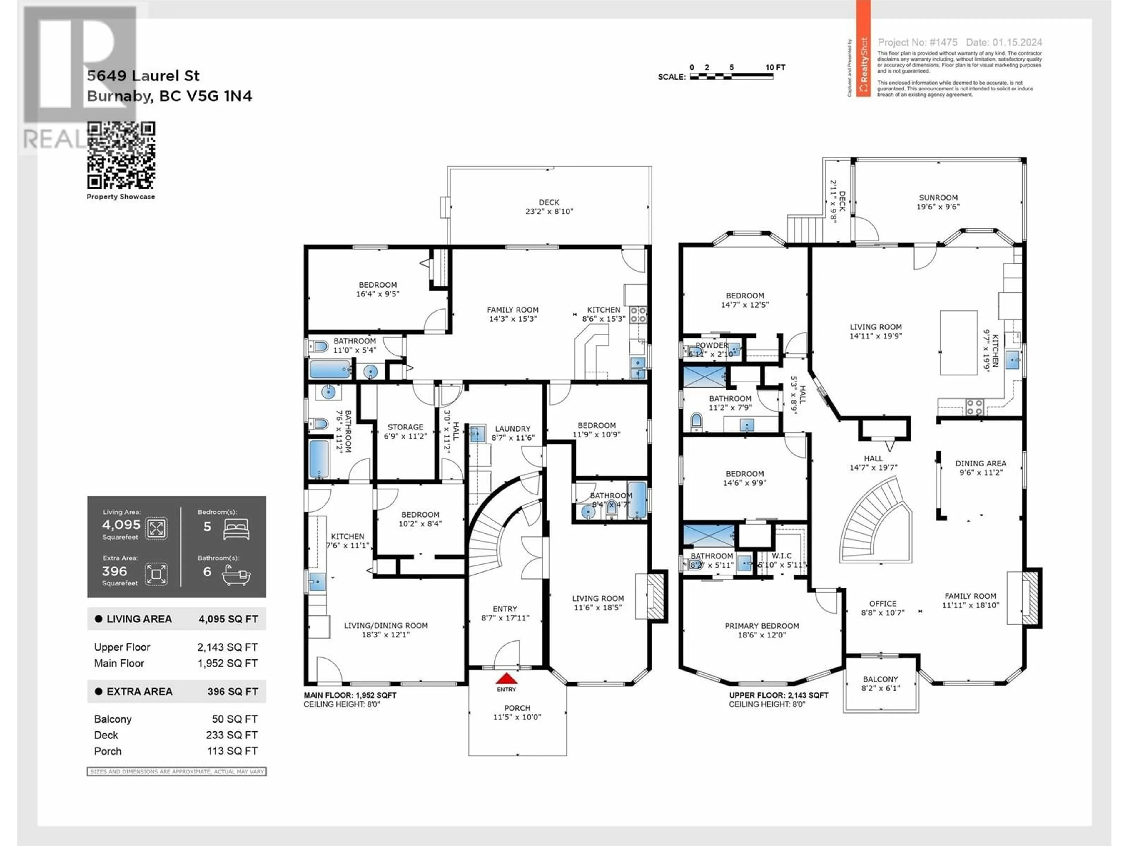 Floor plan for 5649 LAUREL STREET, Burnaby British Columbia V5G1N4