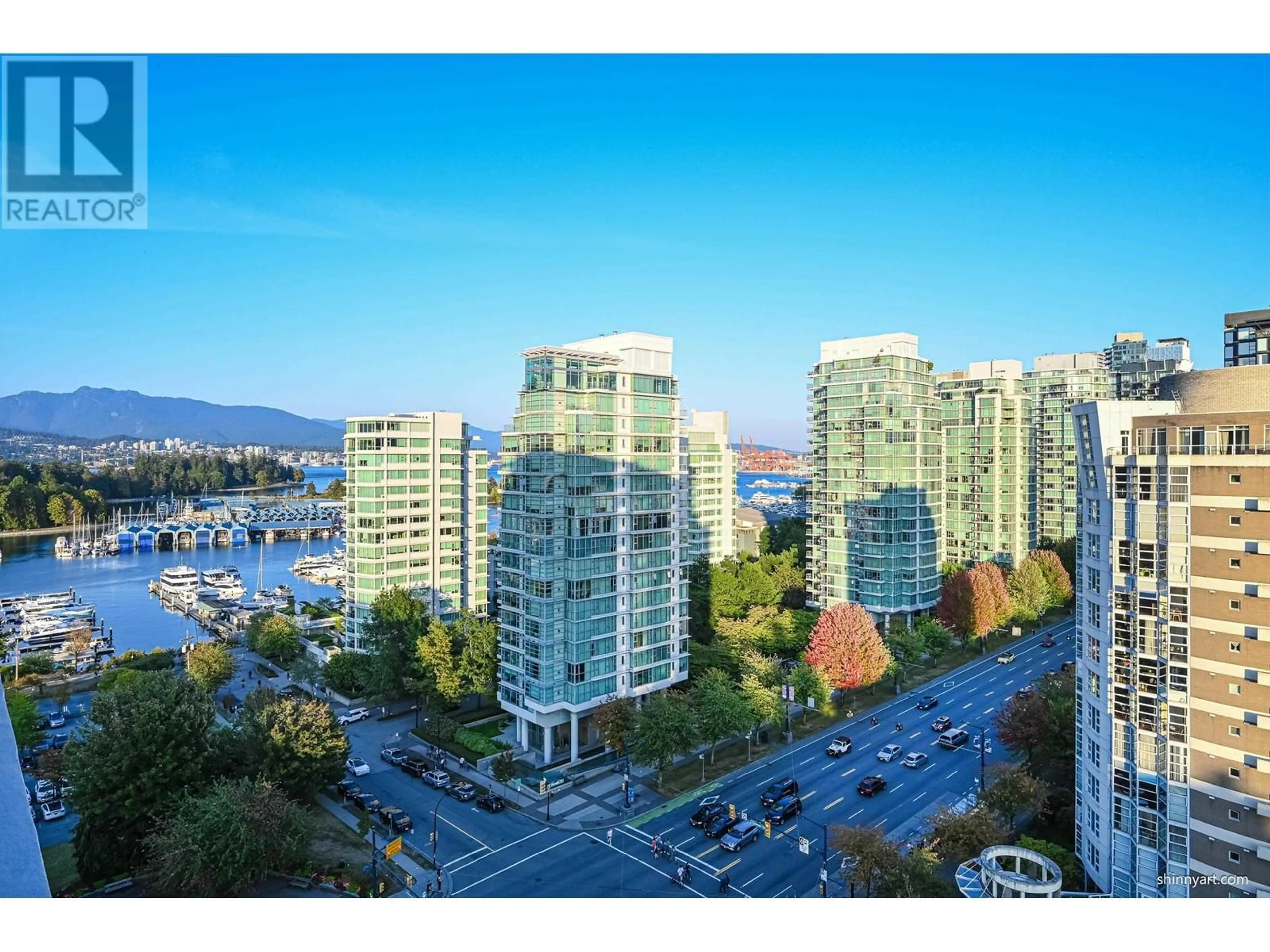 A pic from outside/outdoor area/front of a property/back of a property/a pic from drone, water/lake/river/ocean view for 1602 - 1863 ALBERNI STREET, Vancouver British Columbia V6G3H8