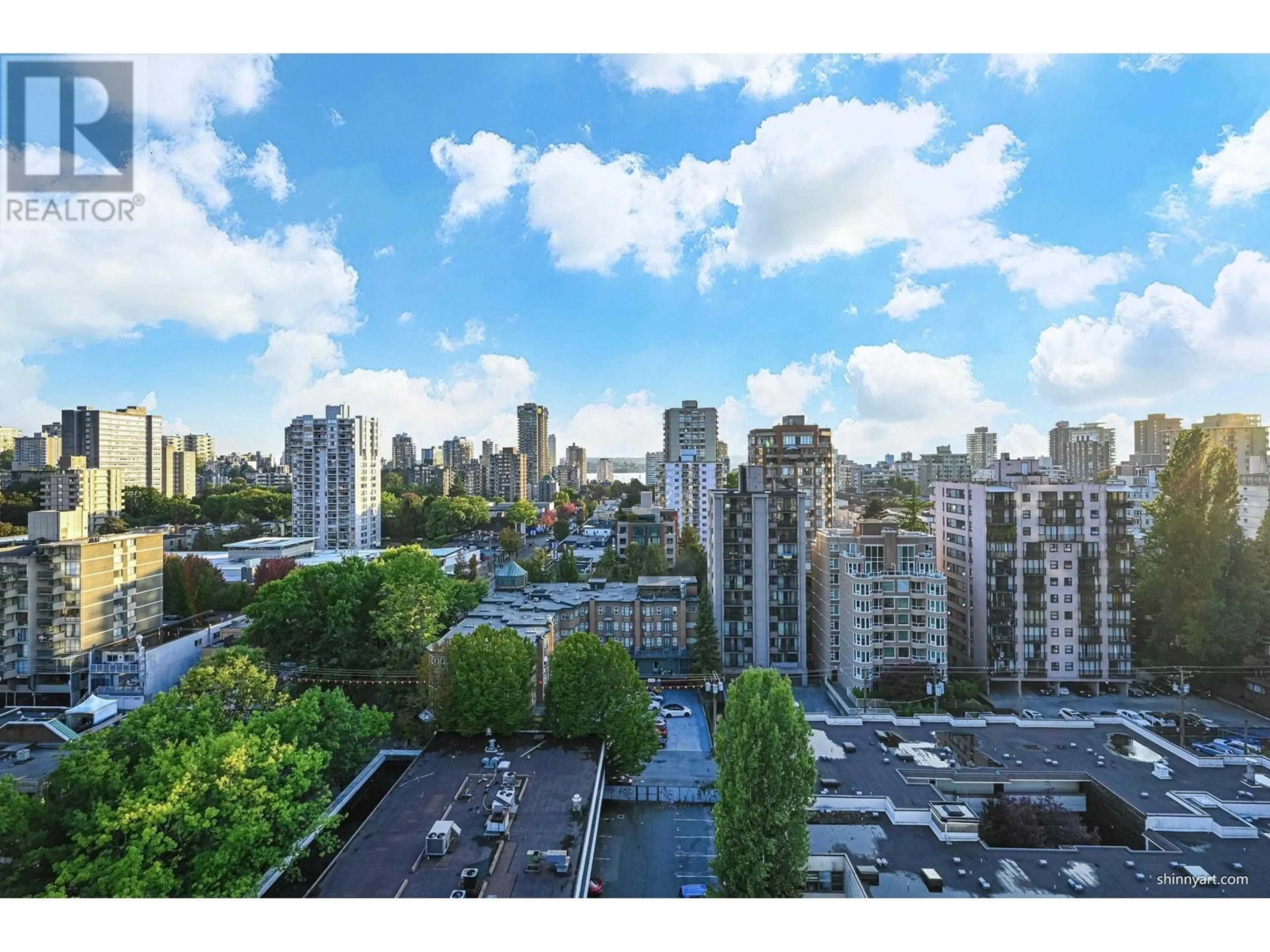A pic from outside/outdoor area/front of a property/back of a property/a pic from drone, city buildings view from balcony for 1602 - 1863 ALBERNI STREET, Vancouver British Columbia V6G3H8