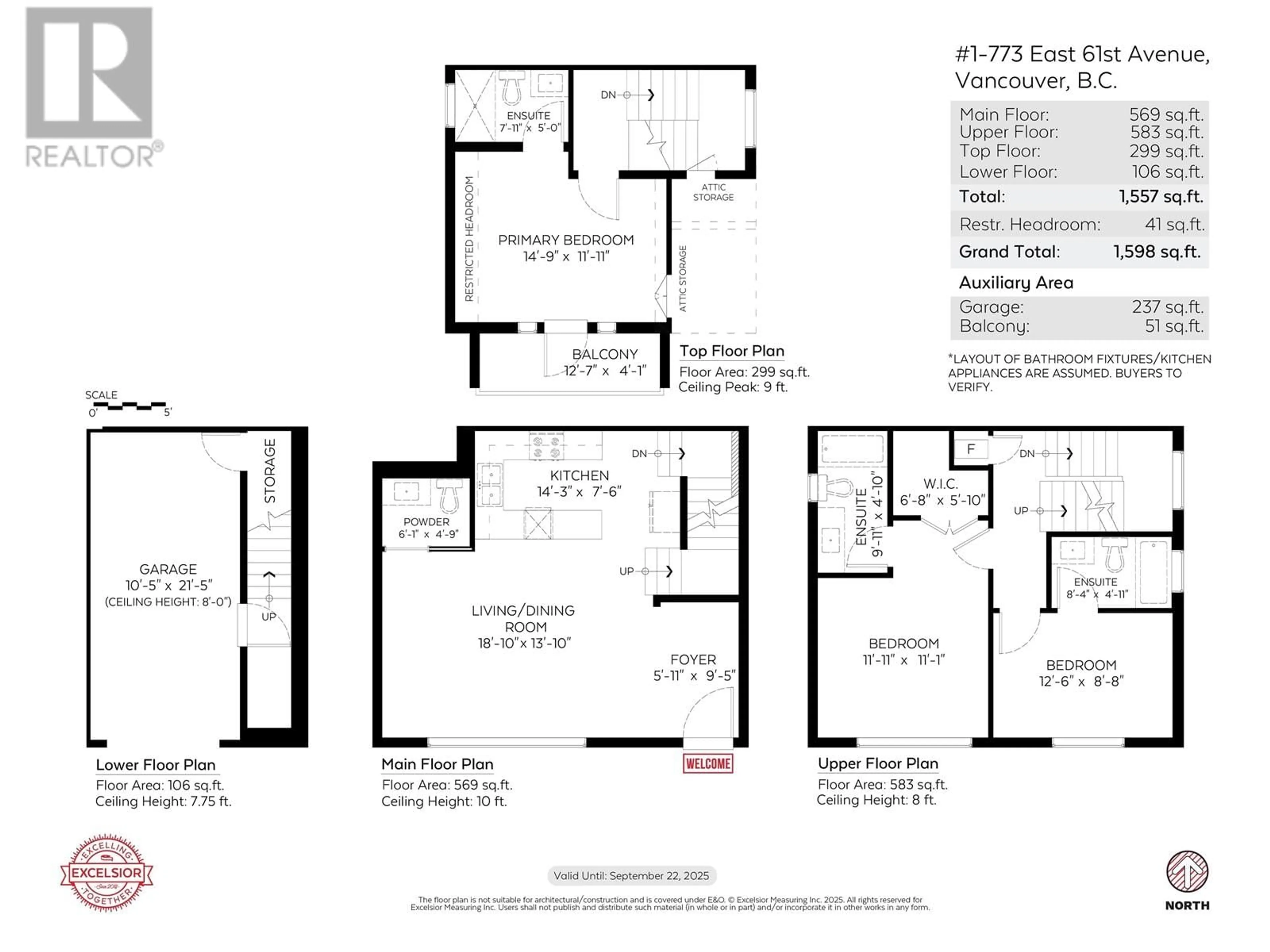 Floor plan for 1 773 E 61ST AVENUE, Vancouver British Columbia V5X2C1