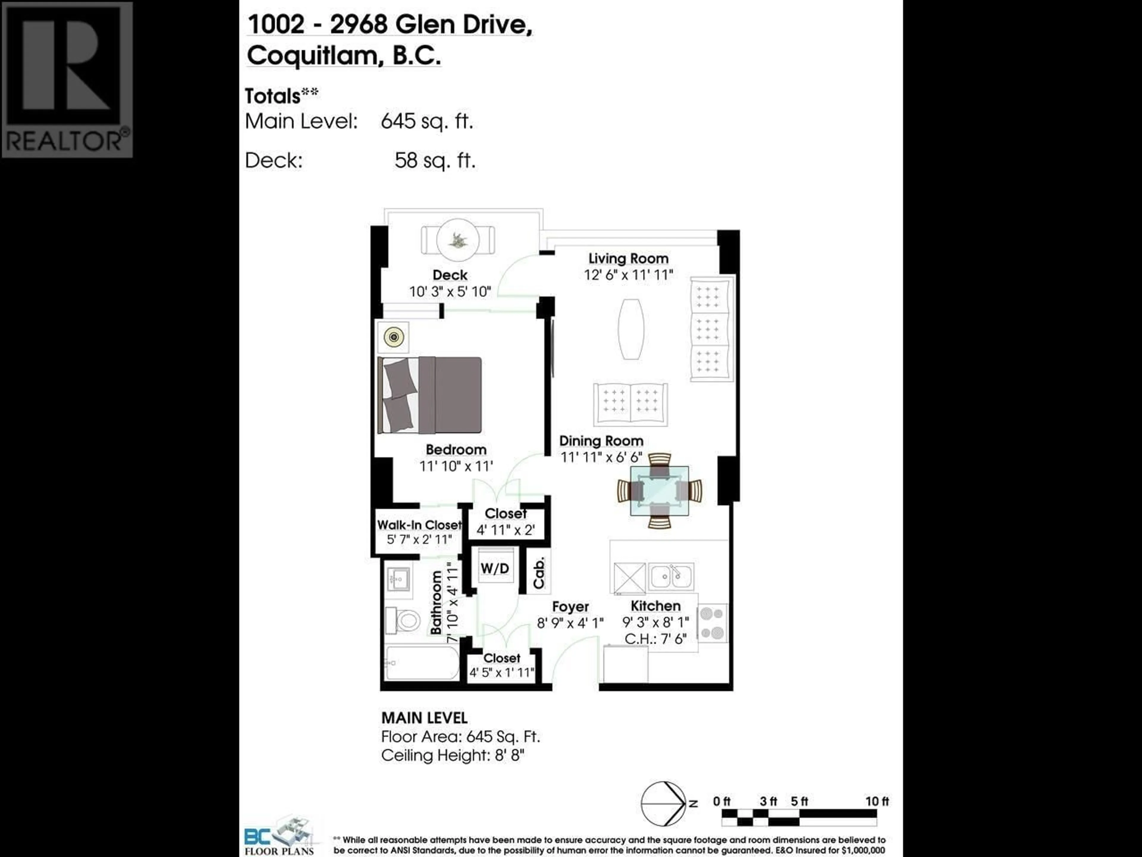 Floor plan for 1002 2968 GLEN DRIVE, Coquitlam British Columbia V3B0C4