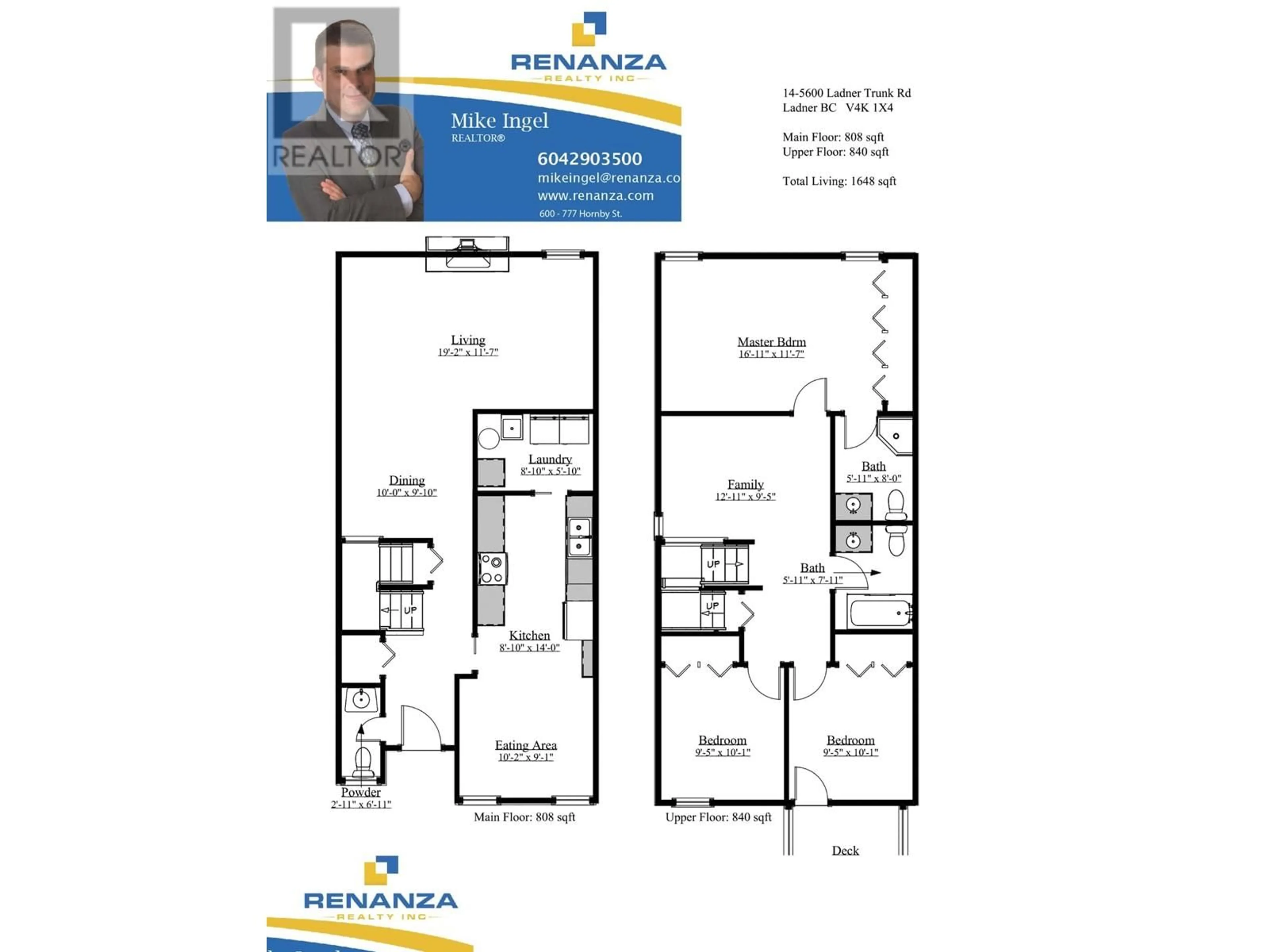 Floor plan for 14 5600 LADNER TRUNK ROAD, Delta British Columbia V4K1X4