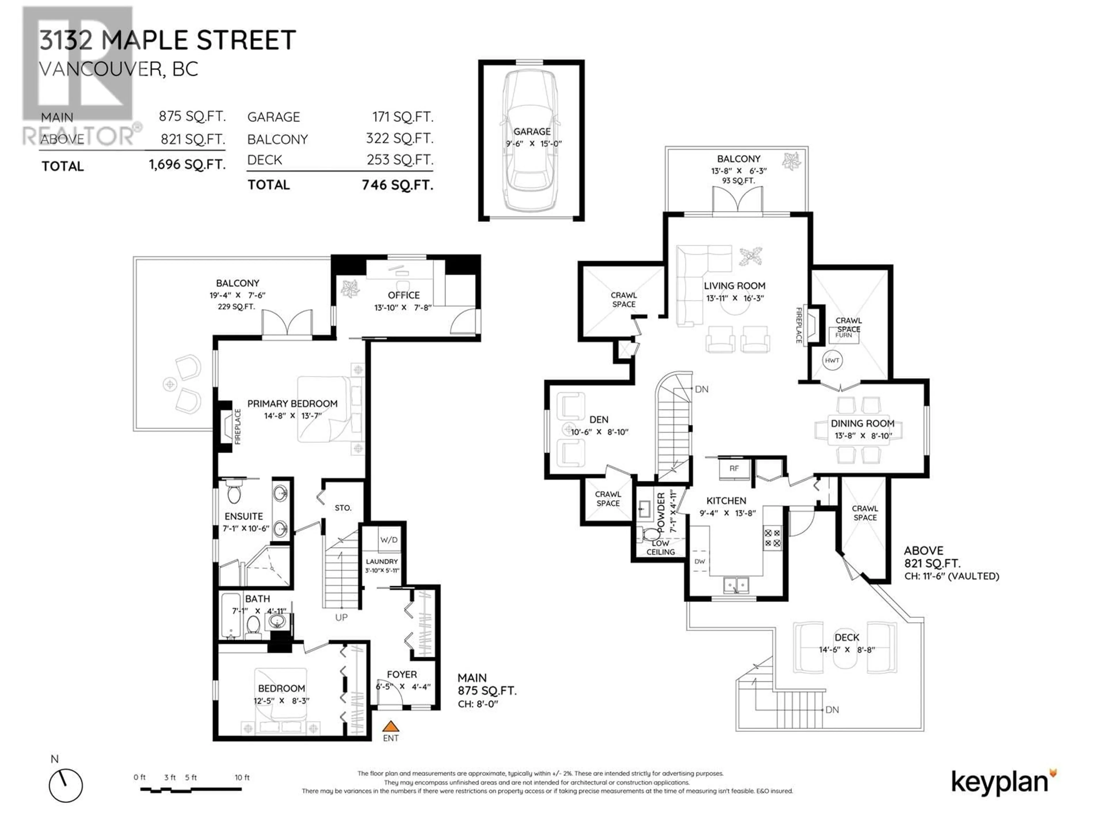 Floor plan for 3132 MAPLE STREET, Vancouver British Columbia V6J4X3