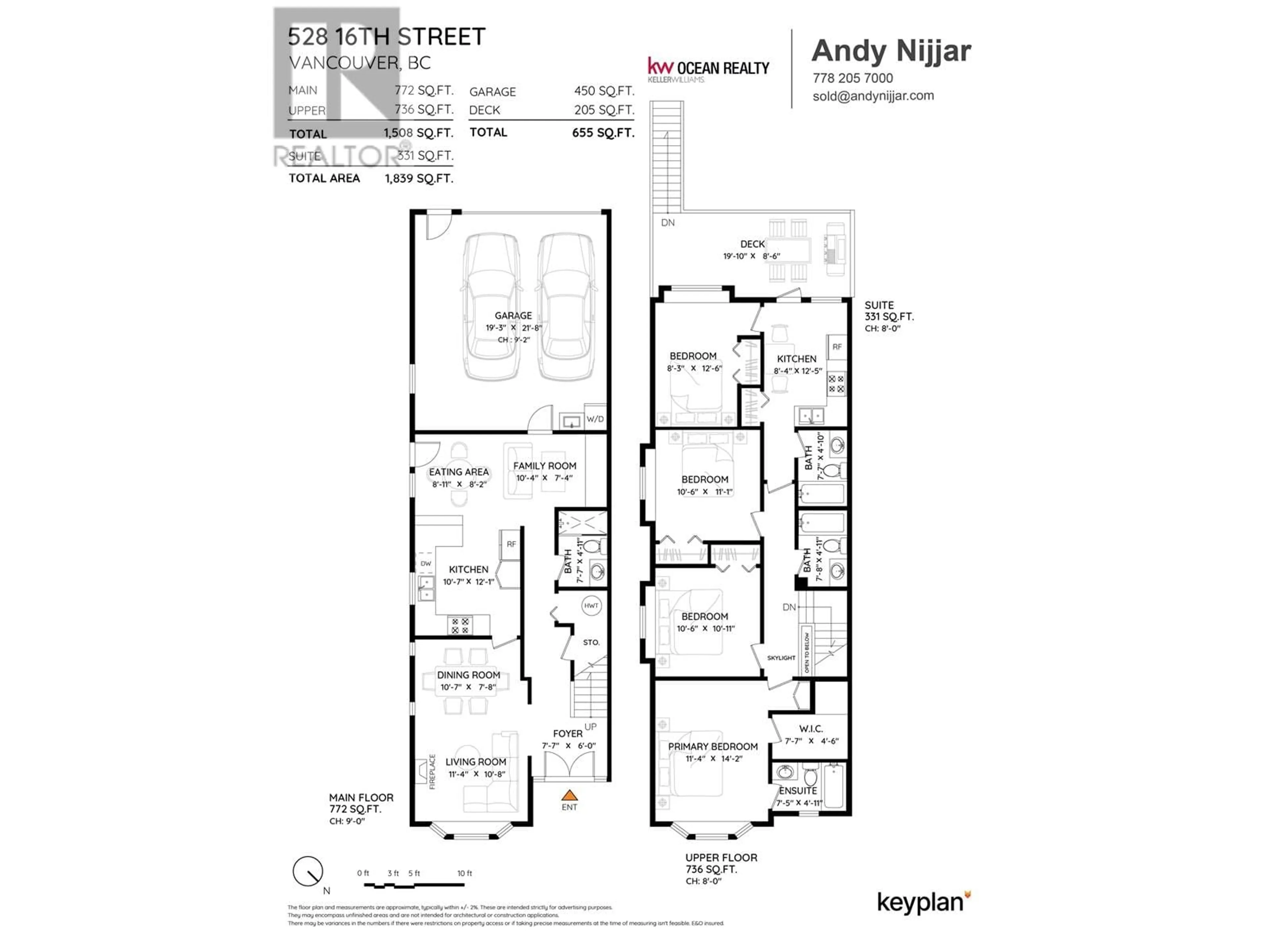 Floor plan for 528 SIXTEENTH STREET, New Westminster British Columbia V3M4R3