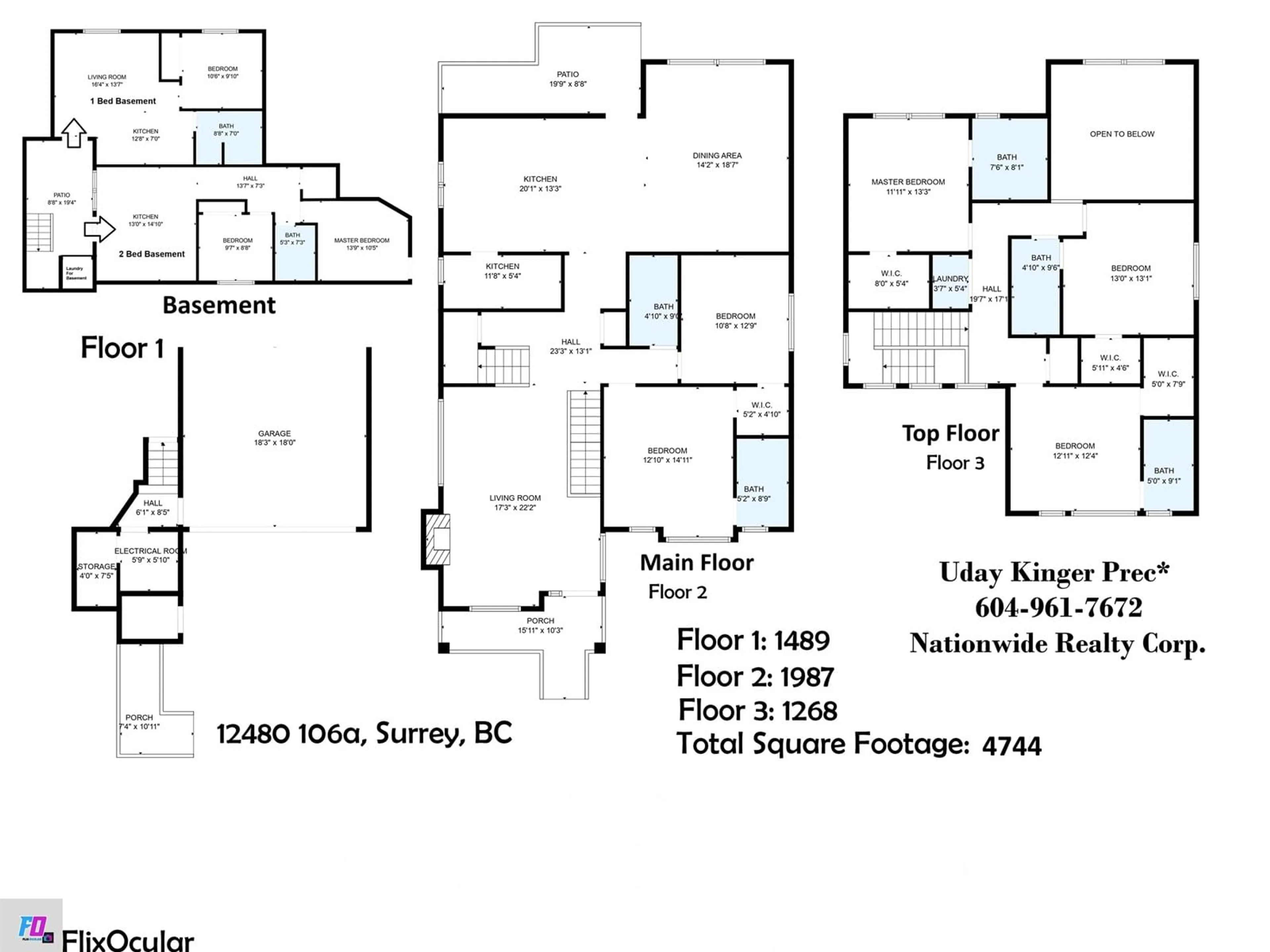 Floor plan for 12480 106A AVENUE, Surrey British Columbia V3V0E2