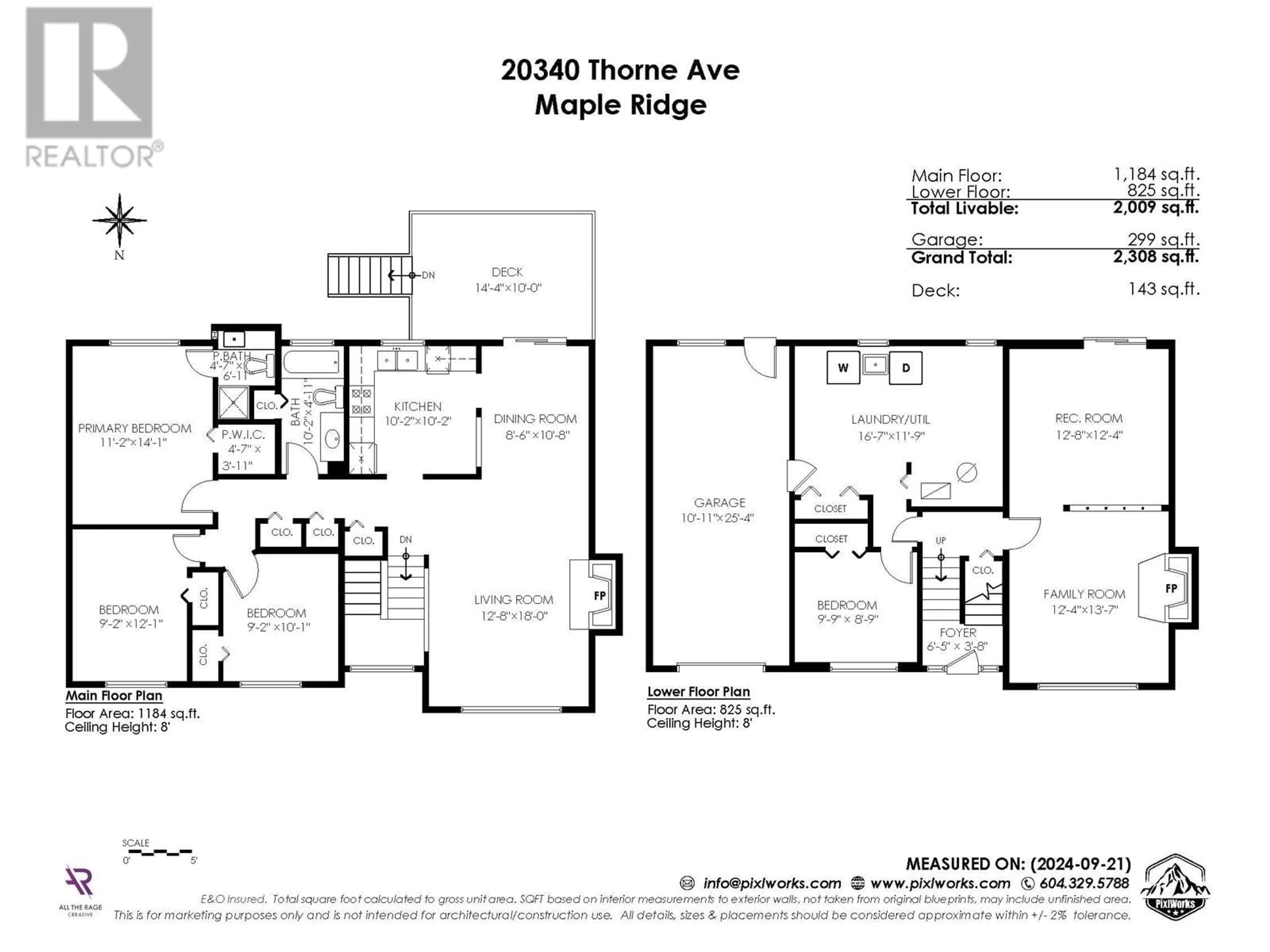 Floor plan for 20340 THORNE AVENUE, Maple Ridge British Columbia V2X8T9