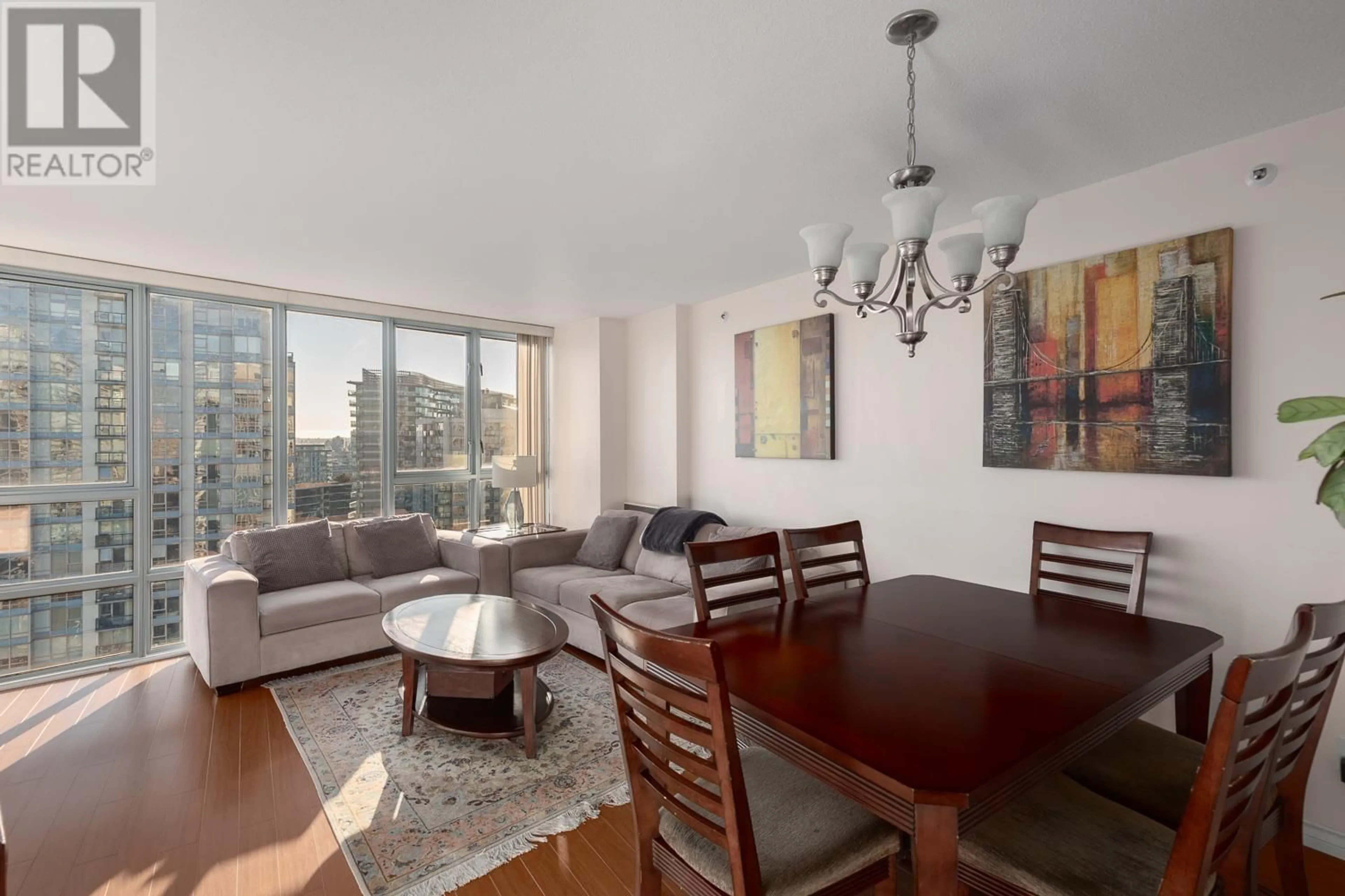 Living room with furniture, wood/laminate floor for 2701 930 CAMBIE STREET, Vancouver British Columbia V6B5X6