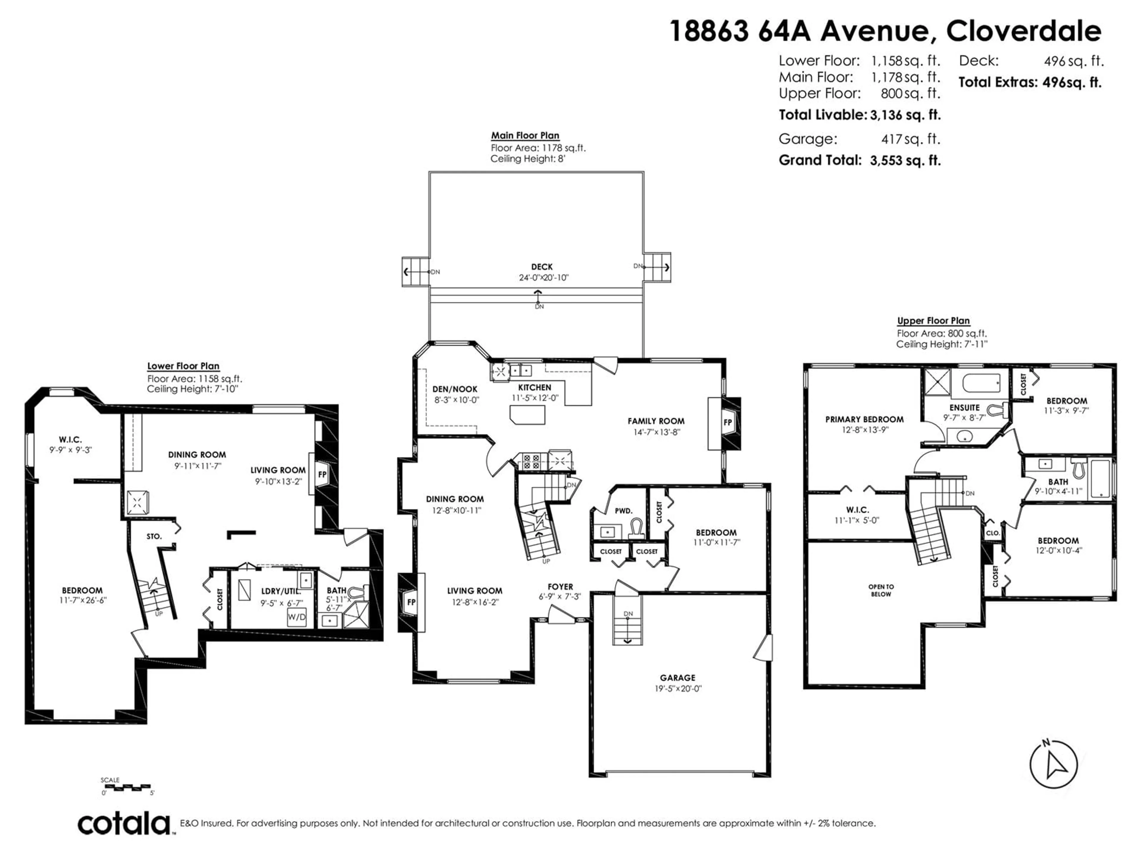 Floor plan for 18863 64A AVENUE, Surrey British Columbia V3S8V3