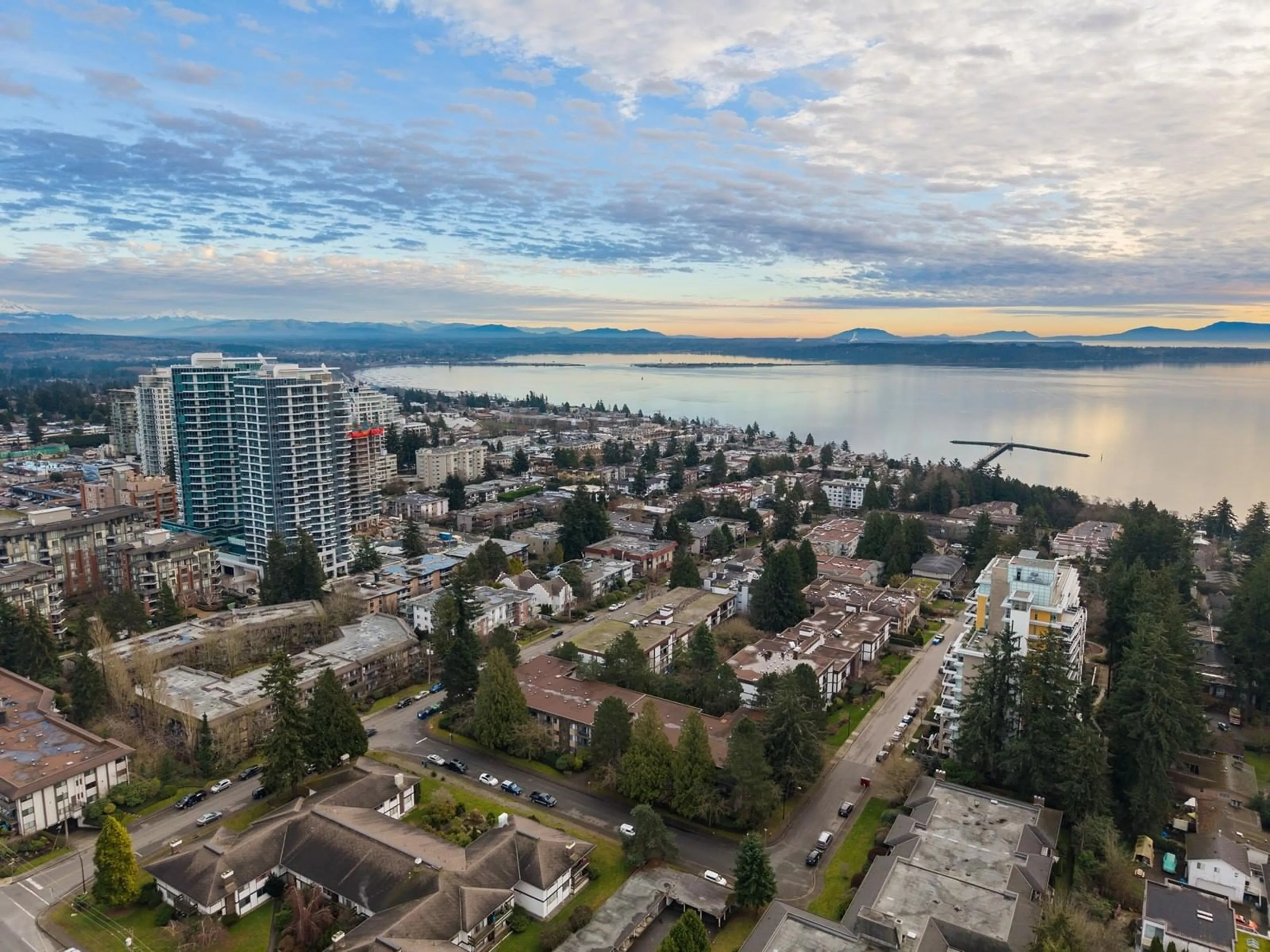 A pic from outside/outdoor area/front of a property/back of a property/a pic from drone, water/lake/river/ocean view for 212 1520 VIDAL STREET, White Rock British Columbia V4B3T7