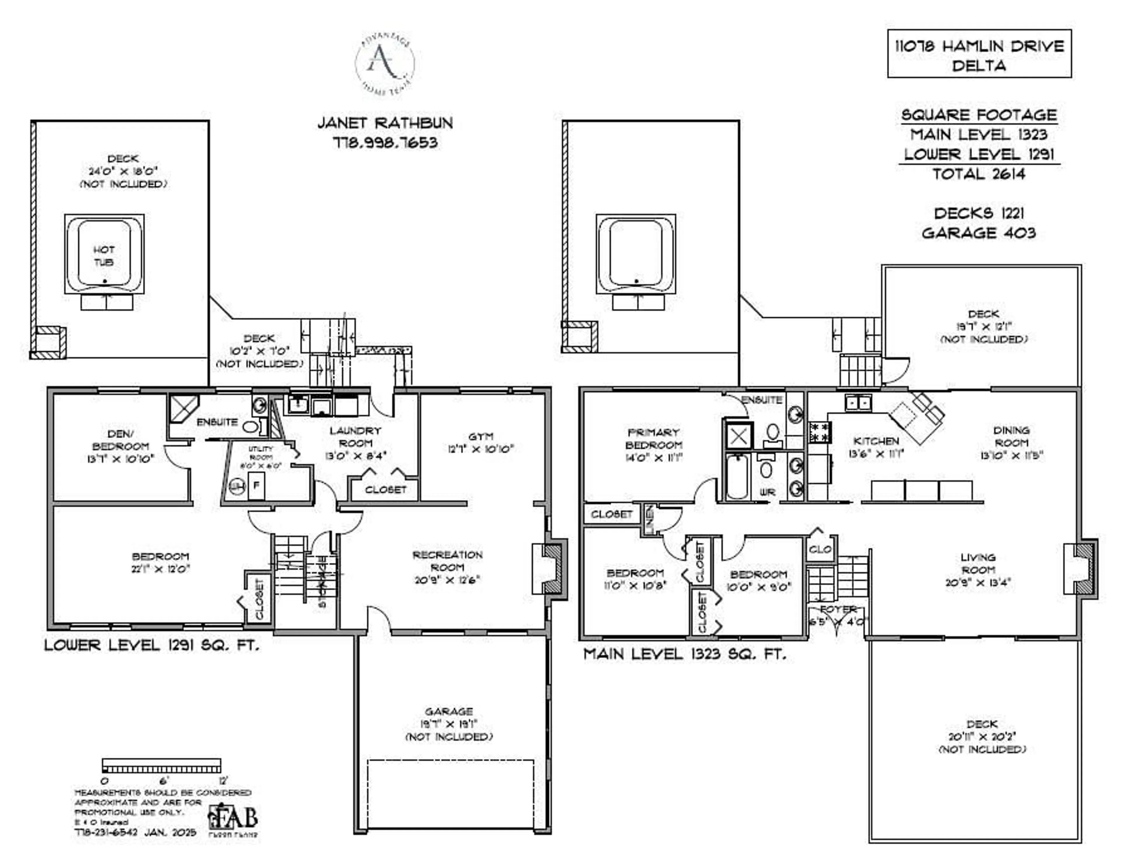 Floor plan for 11078 HAMLIN DRIVE, Delta British Columbia V4E1K4