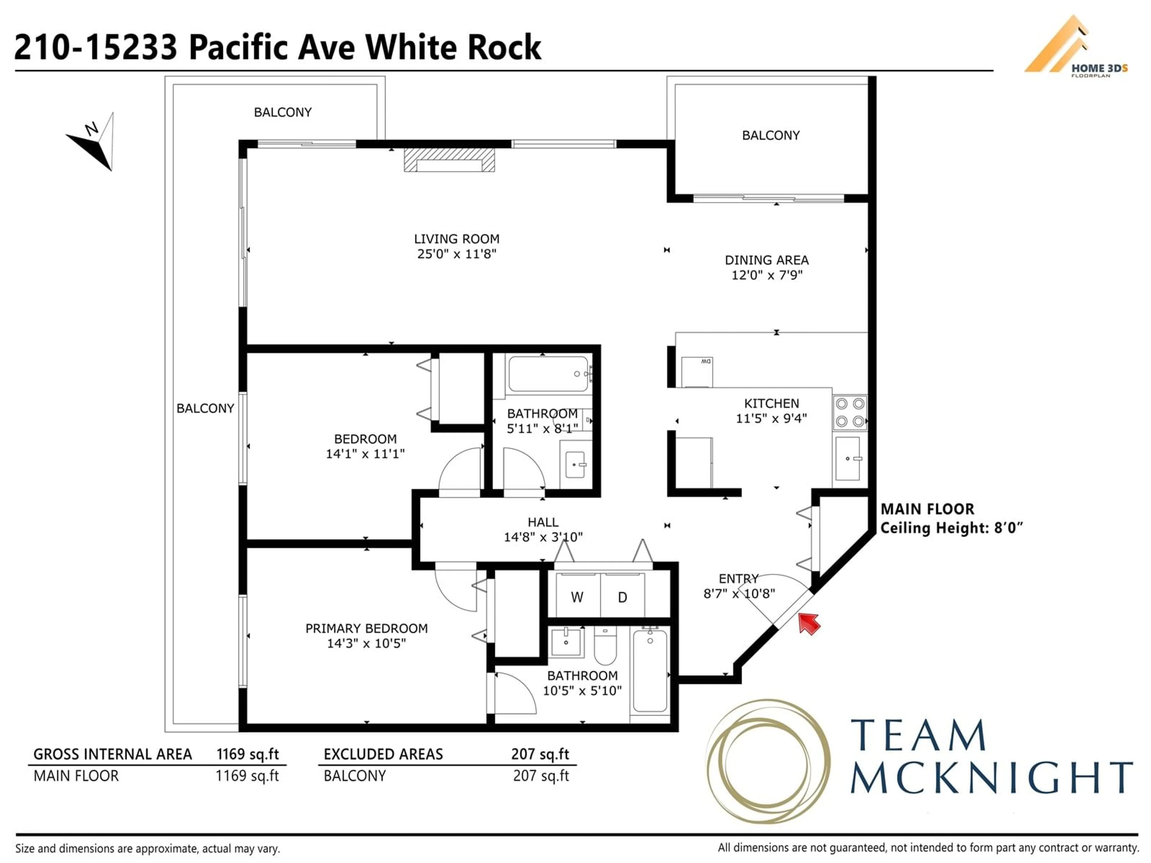 Floor plan for 210 15233 PACIFIC AVENUE, White Rock British Columbia V4B1P8