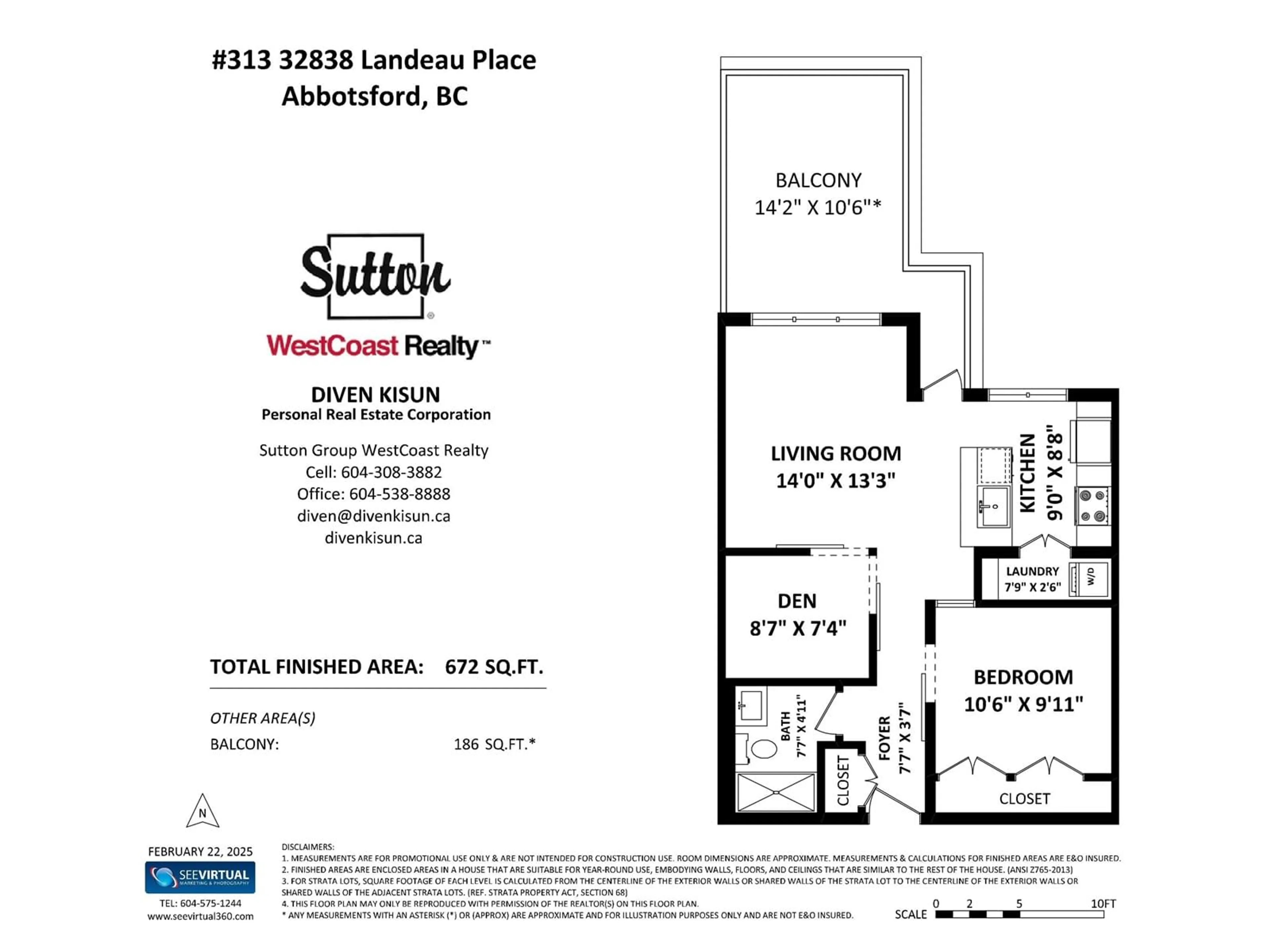 Floor plan for 313 - 32838 LANDEAU, Abbotsford British Columbia V2S0M6