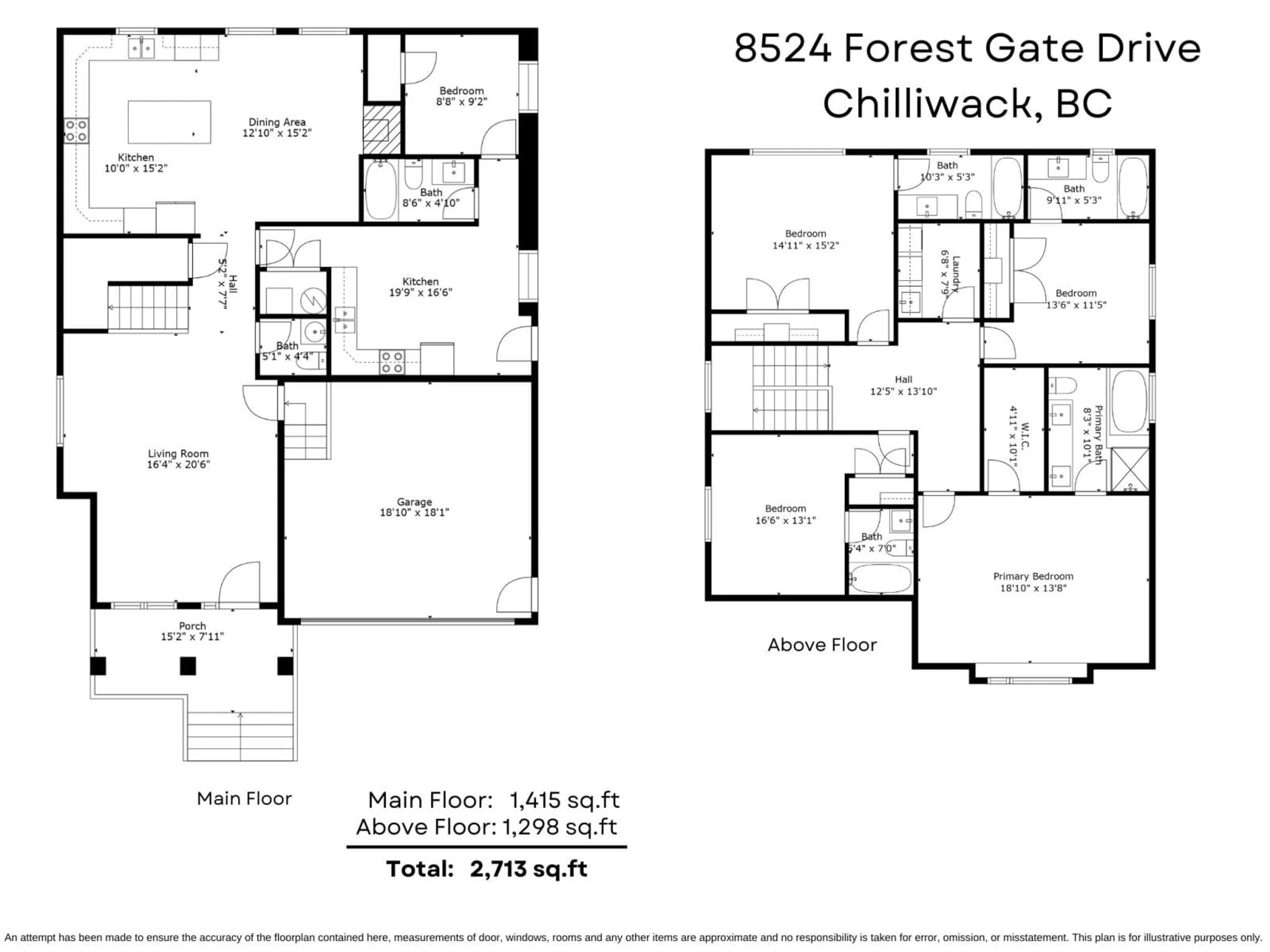 Floor plan for 8524 FOREST GATE DRIVE, Chilliwack British Columbia V4Z0C7