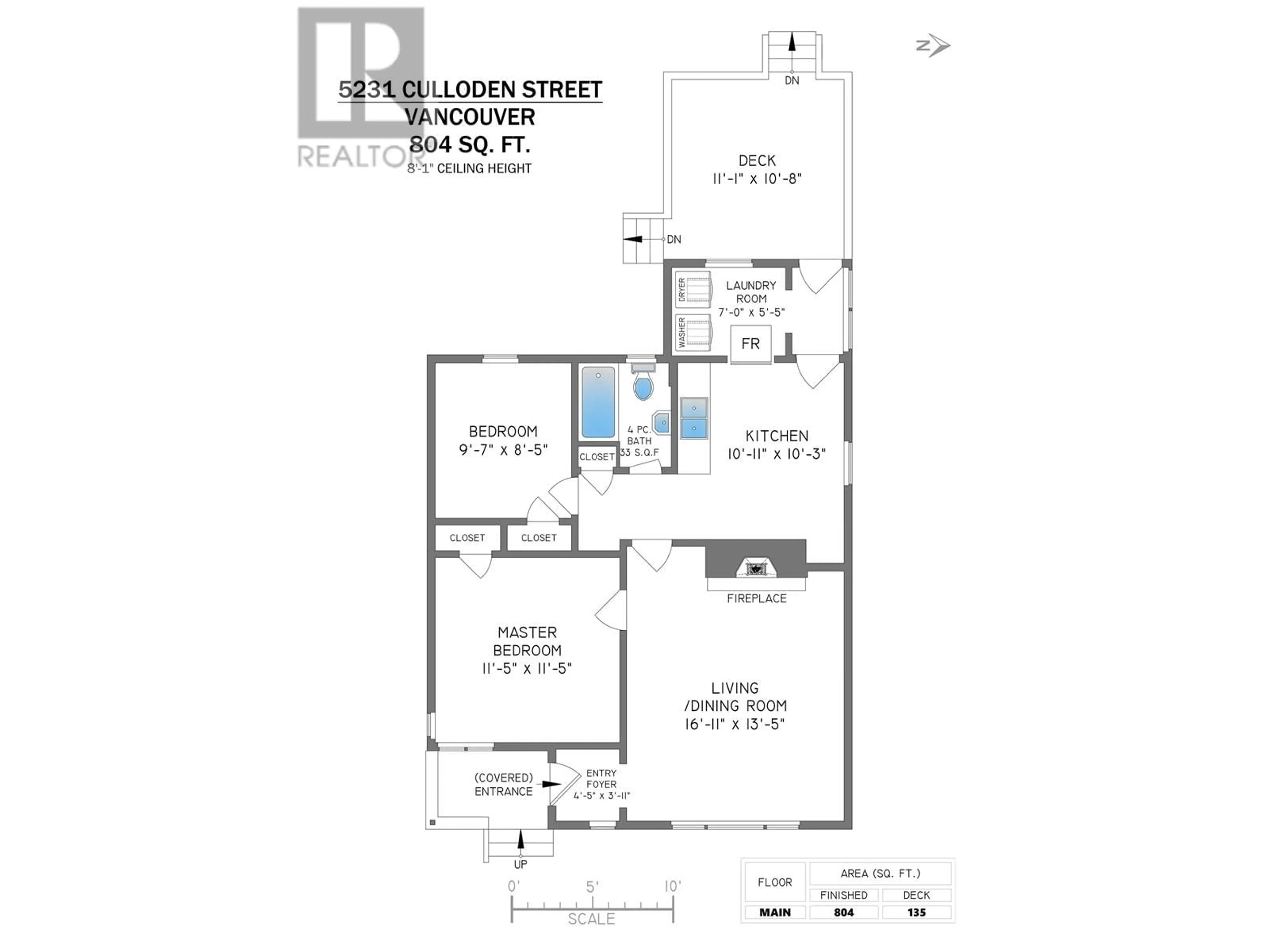 Floor plan for 5231 CULLODEN STREET, Vancouver British Columbia V5W3R5